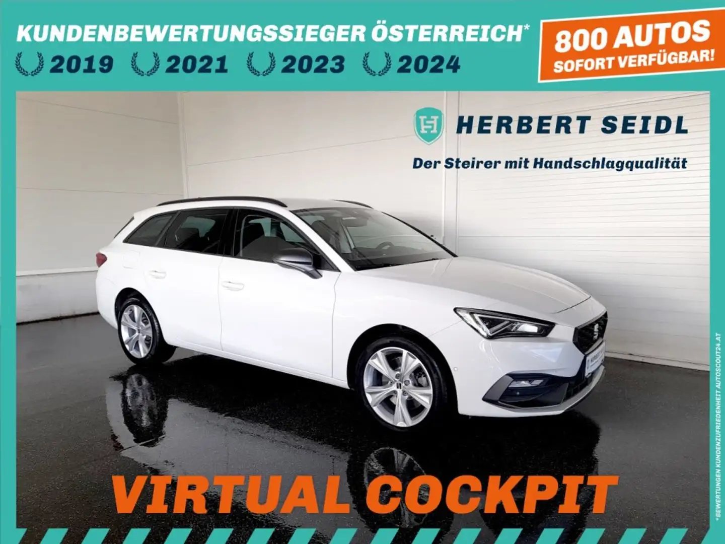 SEAT Leon ST FR-LINE PHEV DSG *VOLL-LED & FLA / VIRTUELL / NAVI / ACC / KAMERA / E-KLAPPE / KEYLESS* Weiß - 1