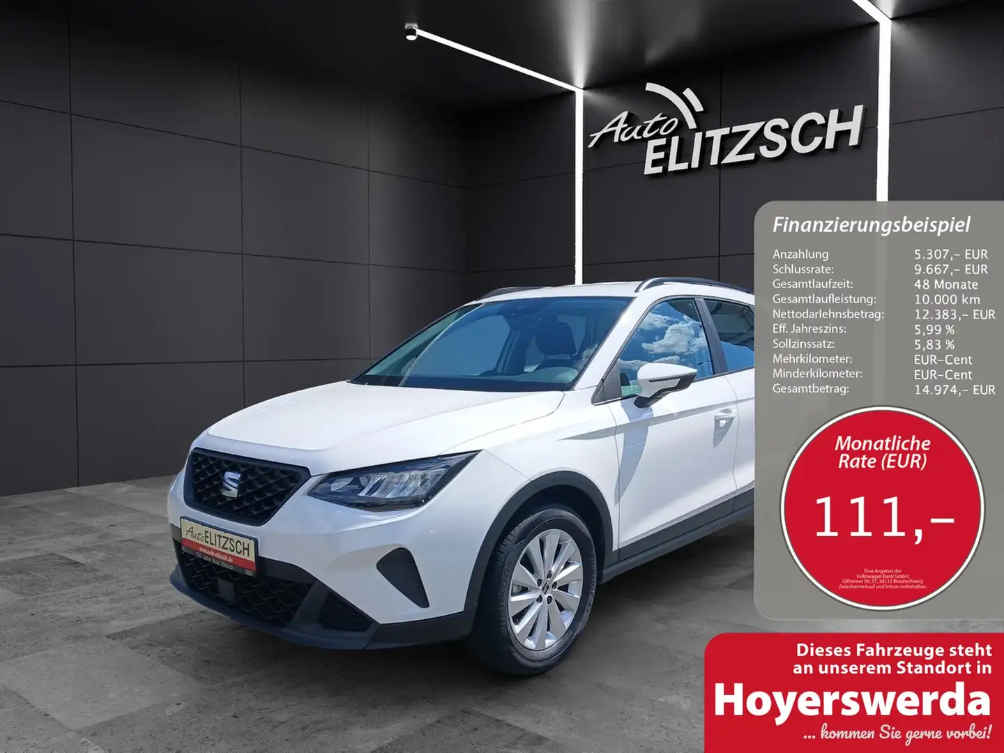 SEAT Arona TSI Style LED Klima DAB GRA PDC SH LM Weiß - 1