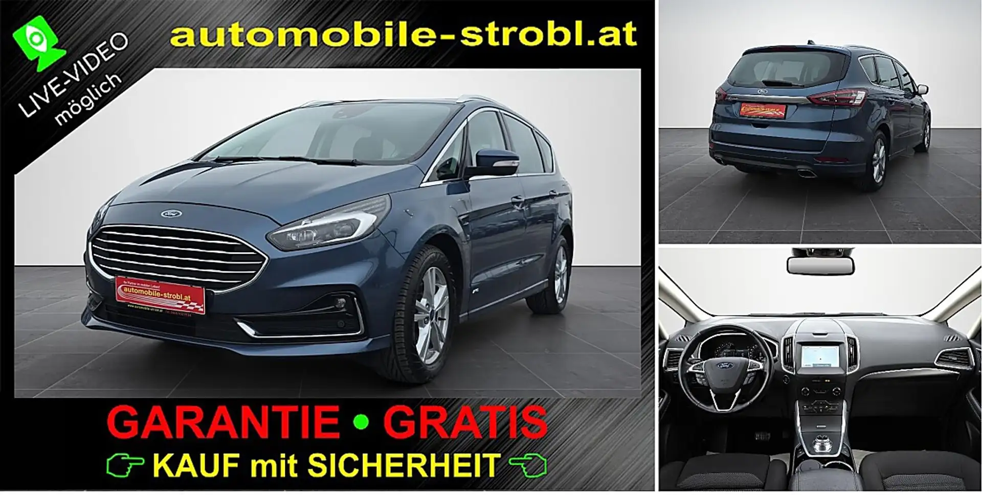 Ford S-Max S-MAX Titan. 2,0 AWD Aut. *LED*AHV*Navi*GARANTIE* Blau - 1