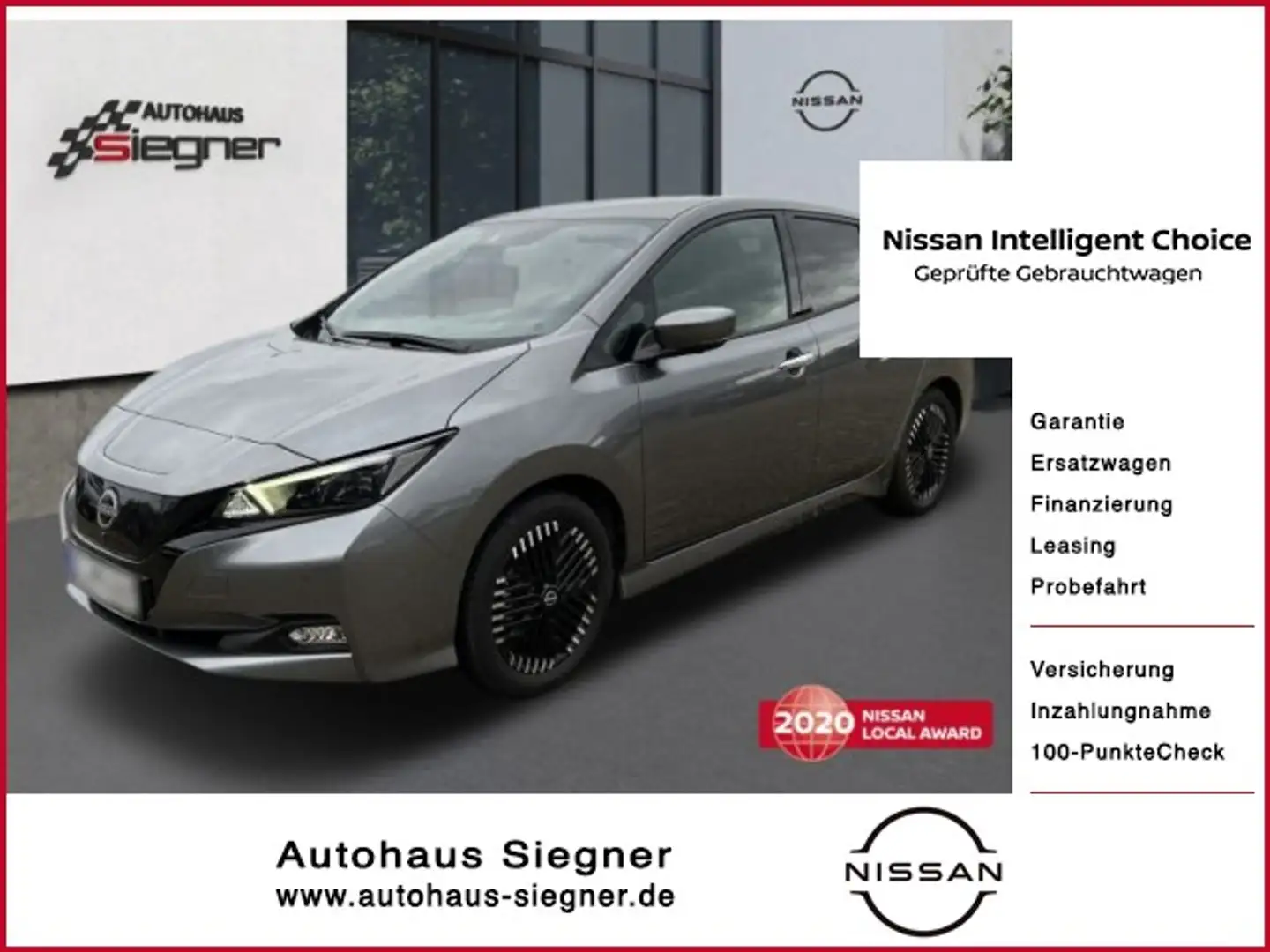 Nissan Leaf 40kWh 150PS Tekna,SH v+h,360°,e-Pedal,LED Grau - 1