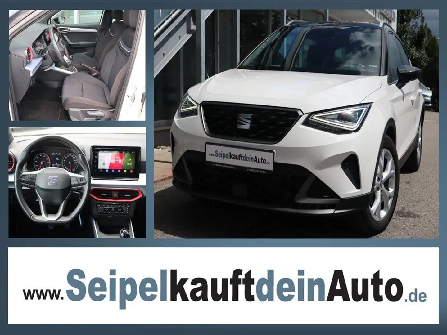SEAT Arona FR-Line 1.0 TSI*KLIMA*SHZ*LED*NAVI* Weiß - 1