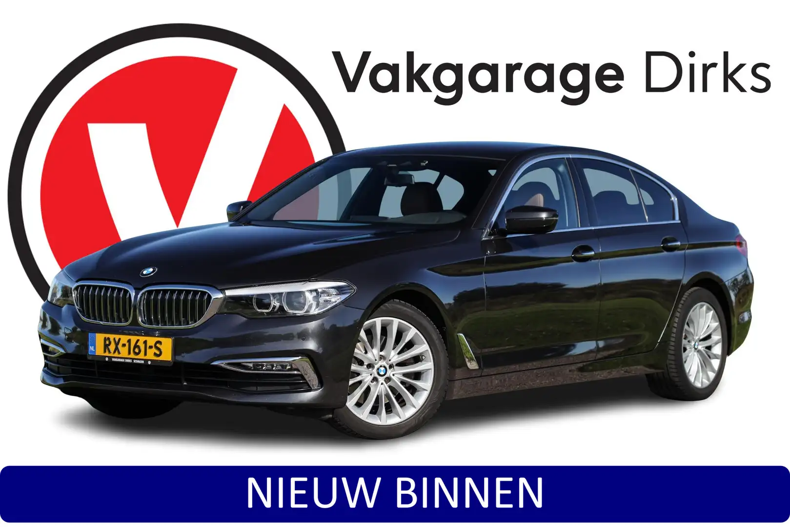 BMW 520 5-serie 520i Aut8 Exe ✅ Leder ✅ H&K ✅ Sfeer Gris - 1