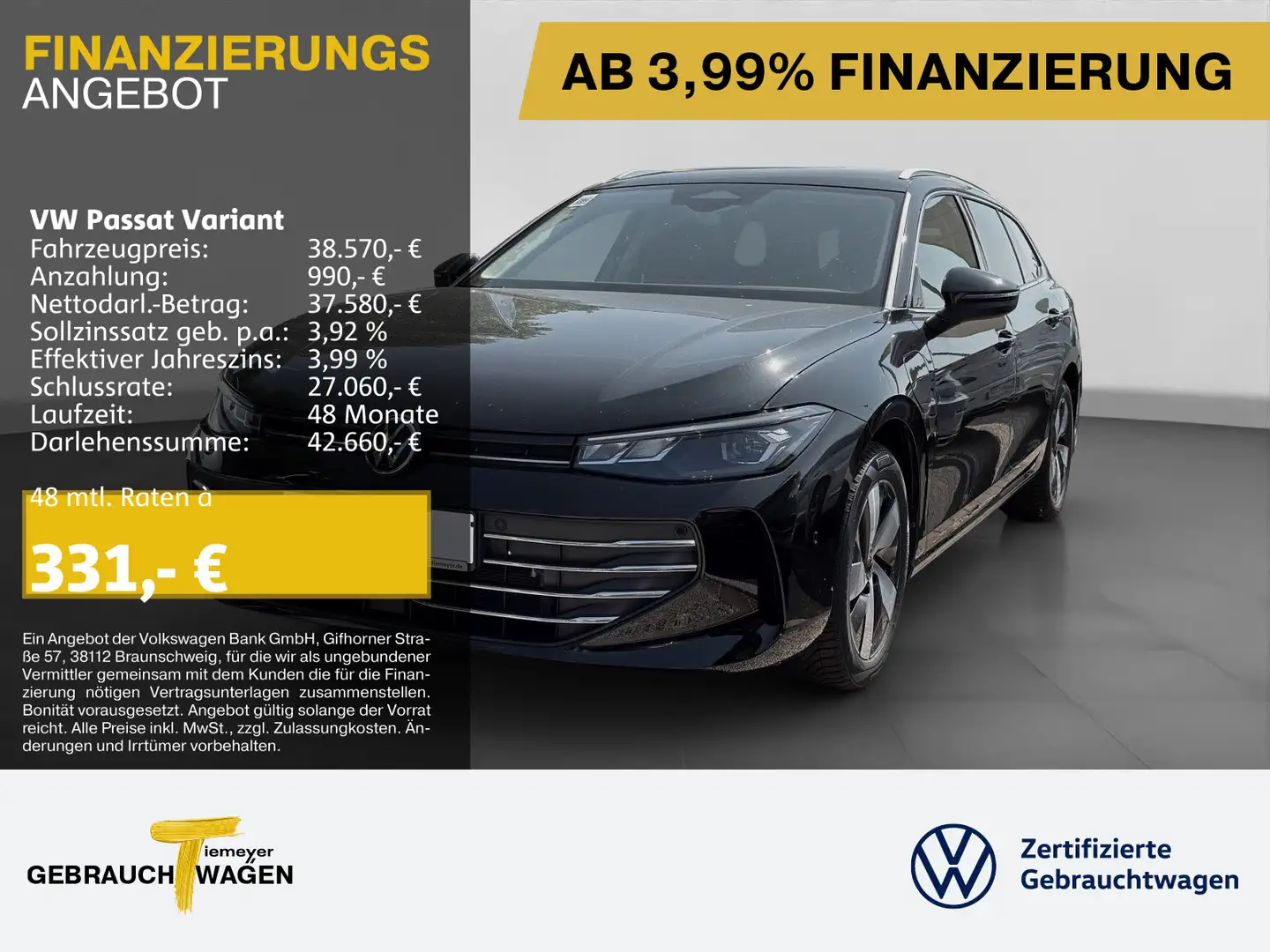 Volkswagen Passat Variant 1.5 eHybrid BUSINESS LM18 AHK KAM Schwarz - 1