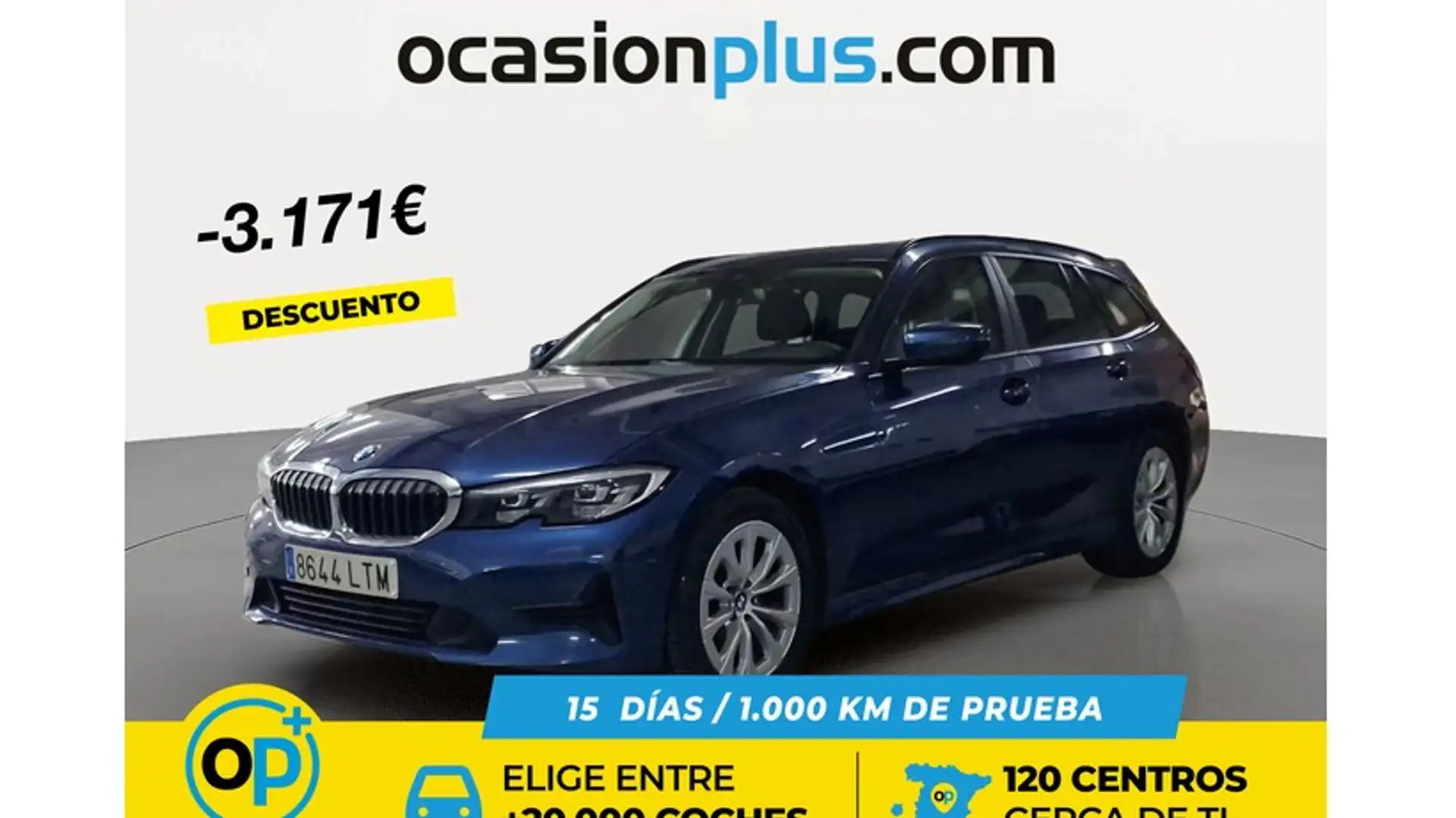 BMW 318 318dA Touring Bleu - 1
