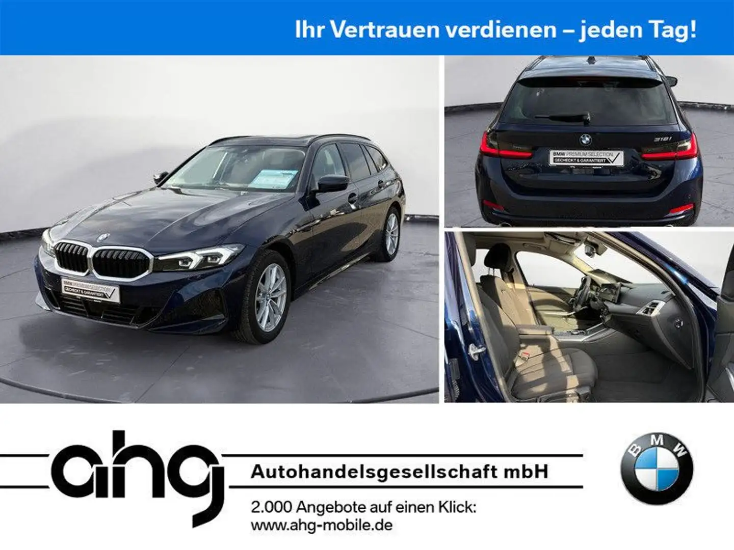BMW 318 i Touring Navi Aktive Geschw. Panorama Klimaa Blau - 1