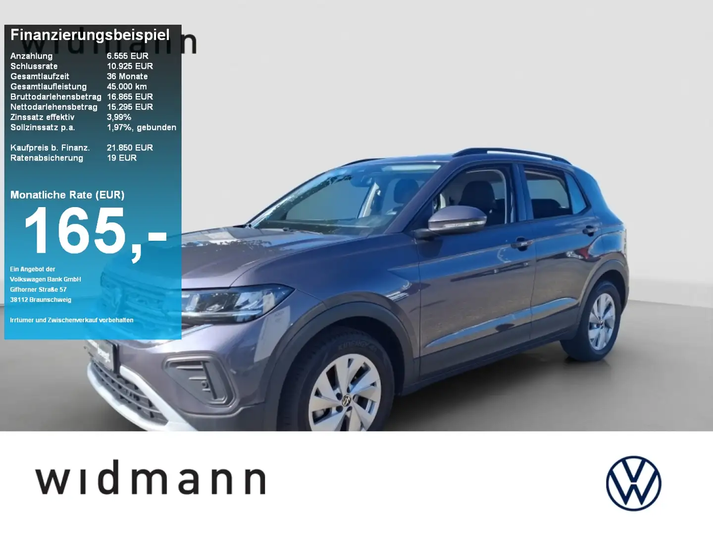 Volkswagen T-Cross 1.0 ACC LED APP Anschlussgarantie Grau - 1