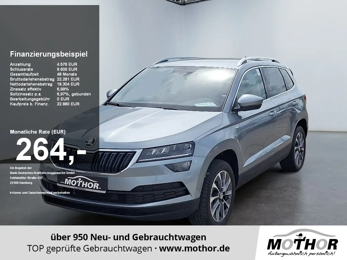 Skoda Karoq Drive 125 1.5 TSI ACT 4xSHZ LM LED PDC Gris - 1