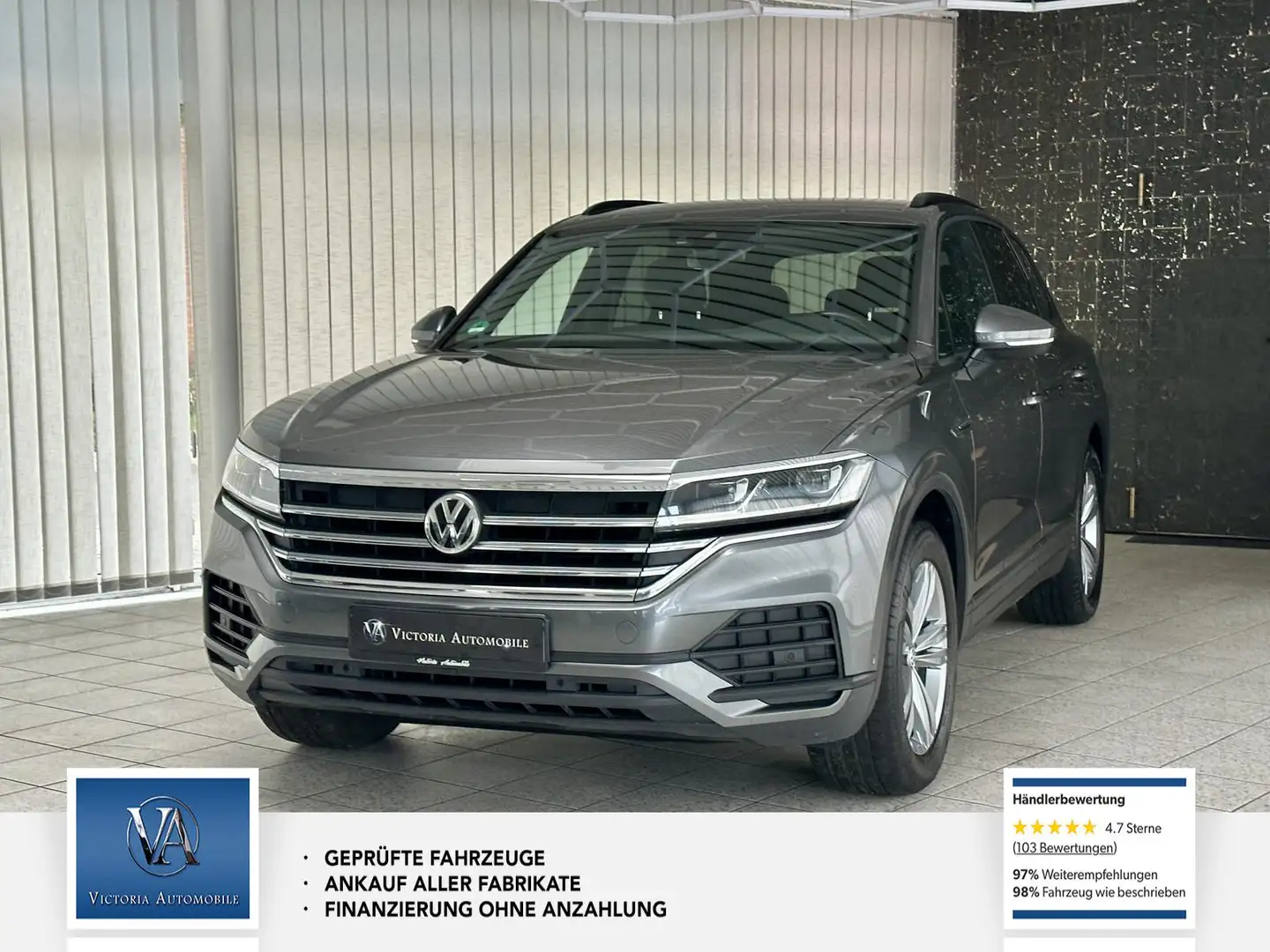 Volkswagen Touareg Basis 4Motion 2 Hand, Rückfahrkamera. AHK schwenkb Grau - 2