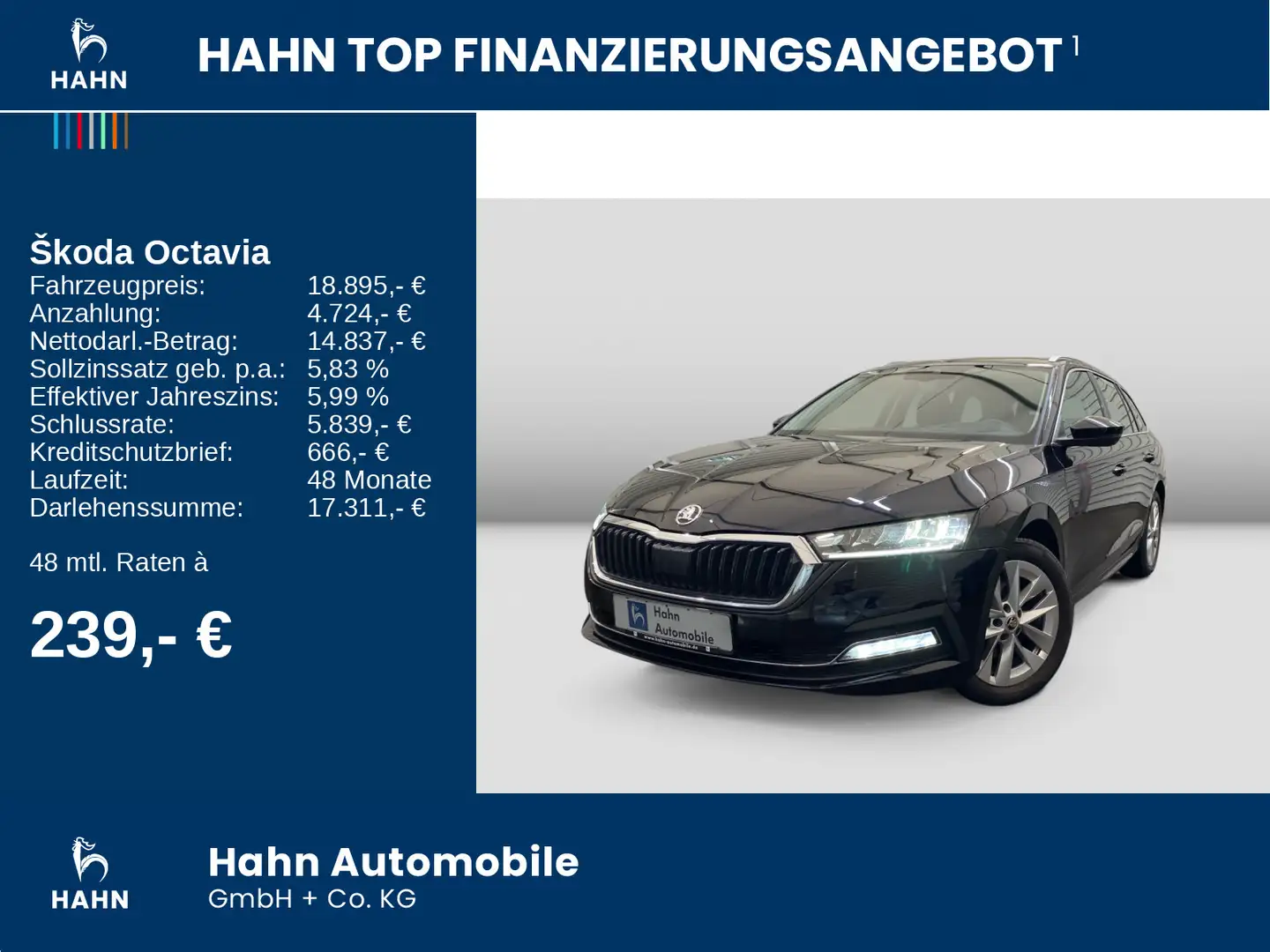 Skoda Octavia Combi 2.0 TSI 4x4 DSG Style Navi ACC LED Noir - 2