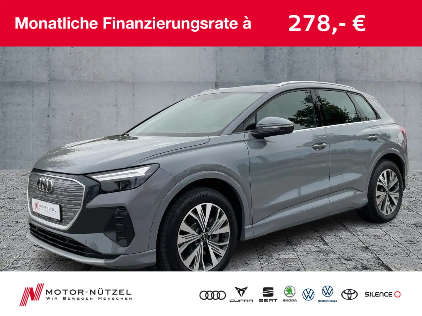 Audi Q4 e-tron 40 ADVANCED LED+NAVI+RFK+ACC+SHZ+19"LM Grijs - 1