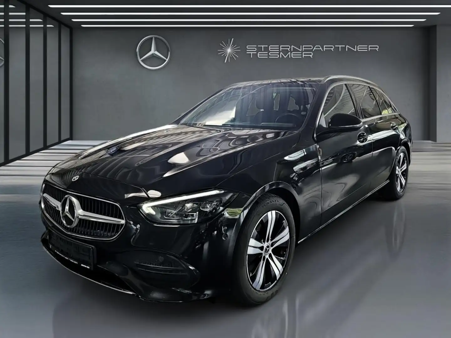 Mercedes-Benz C 220 d 4M T AVANTGARDE+MBUX+StHZ+AMBIENTE+AHK Noir - 1