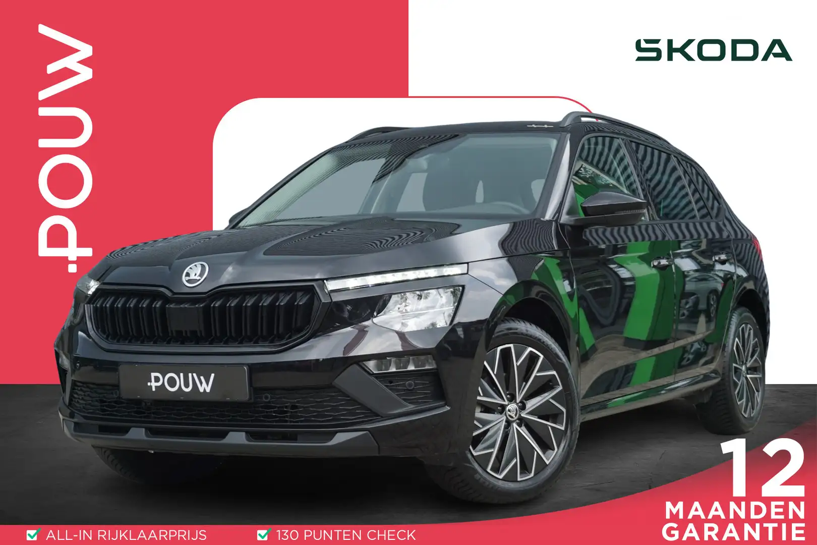 Skoda Kamiq 1.0 TSI 115pk Selection | Apple Carplay/Android Au Zwart - 1