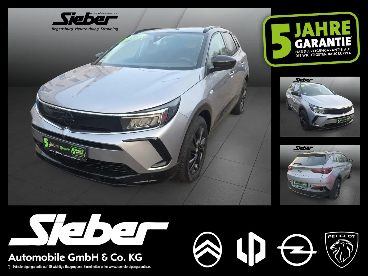 Opel Grandland 1.5 D GS Line *360°Kamera*Alcantara* Silber - 1