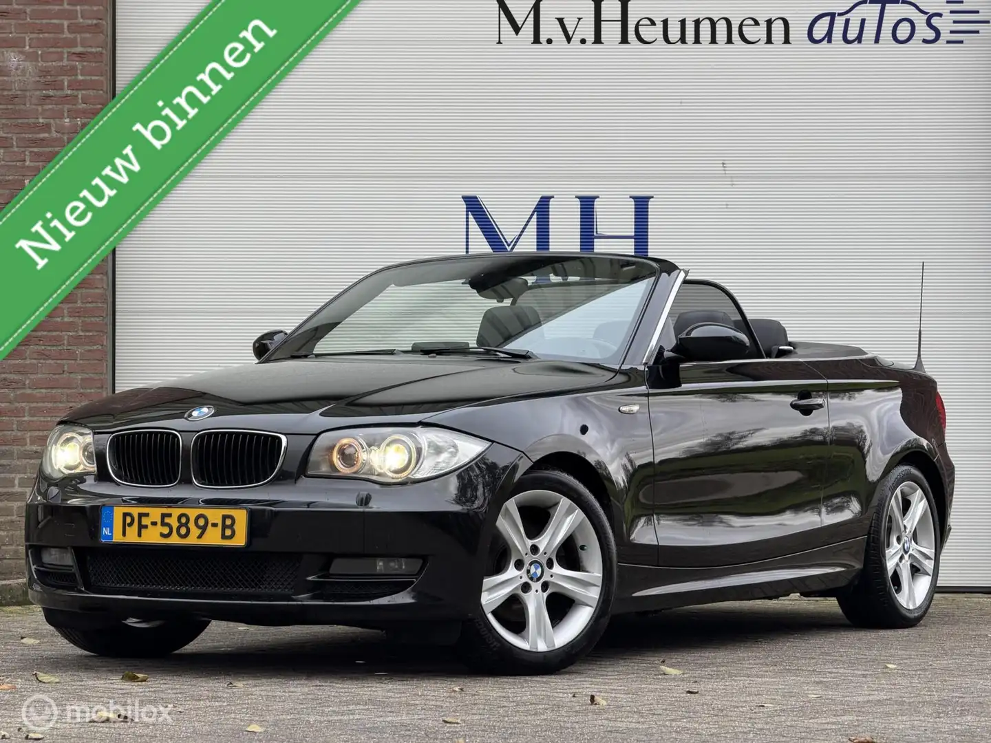 BMW 125 1-serie Cabrio 125i 218PK High Executive Leder Sto Schwarz - 1