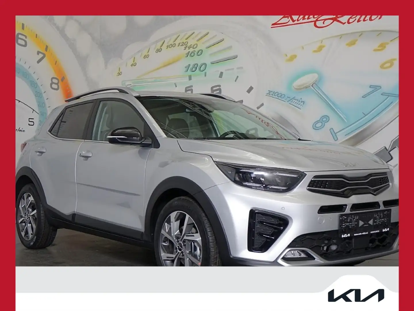 Kia Stonic 1,0 TGDI GPF ISG GT-Line 48V DCT Aut. *VOLLAUSS... Silber - 1