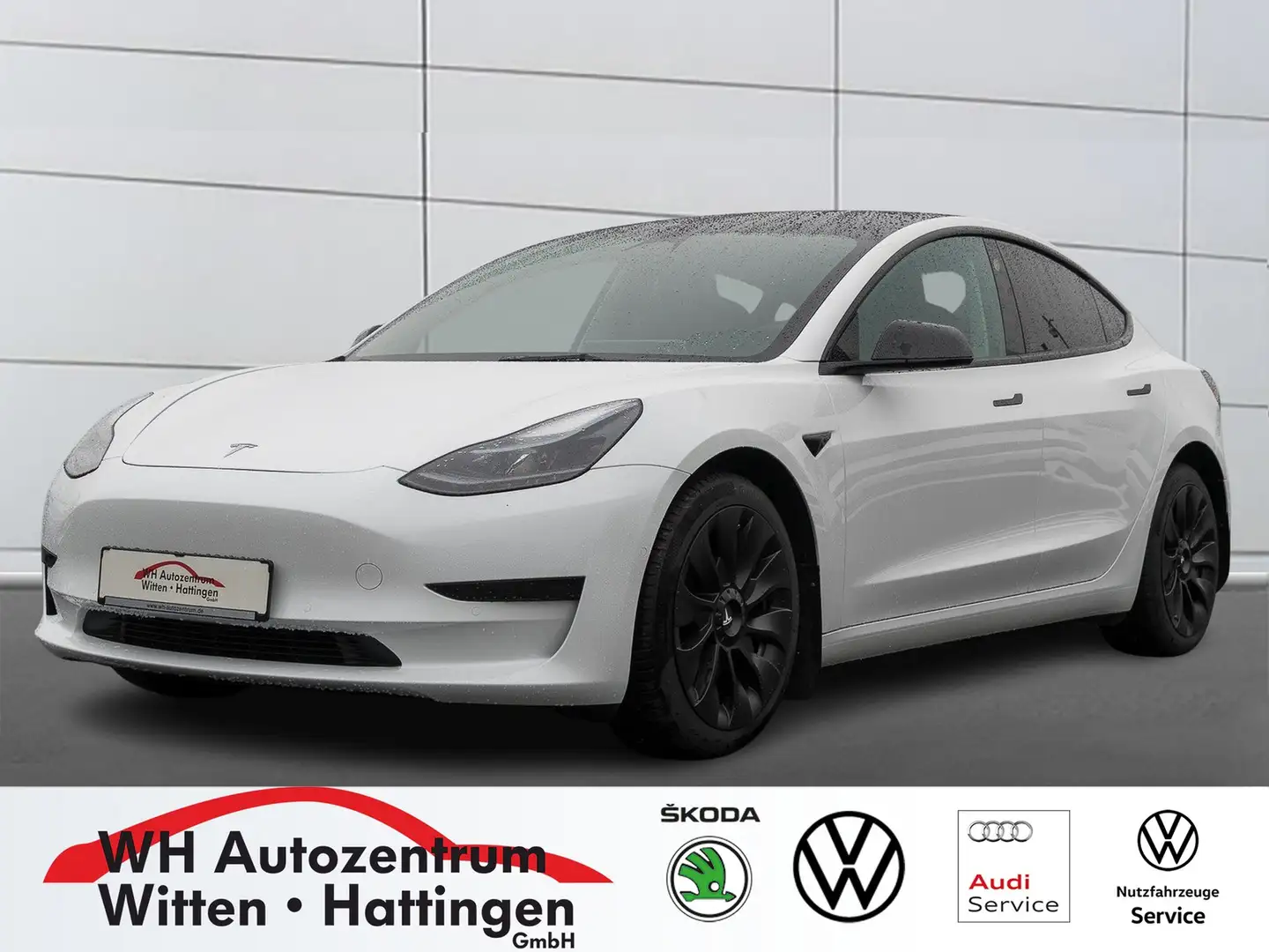 Tesla Model 3 RWD WÄRMEPUMPE GLASDACH REARVIEW Weiß - 1