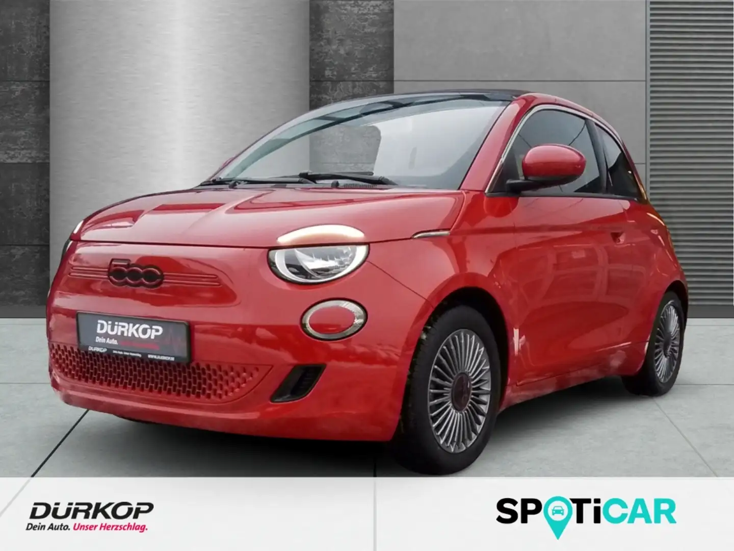 Fiat 500e RED LED Keyless Kamera Navi Carplay DAB Memory Sit Rot - 1