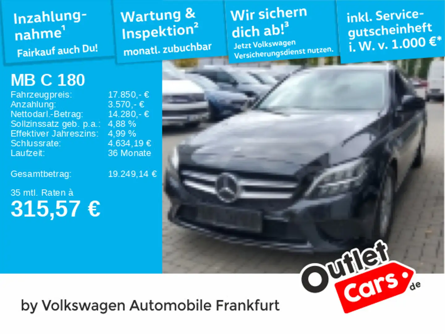 Mercedes-Benz C 180 T Avantgarde Automatik Navi KeylessGo Temp Noir - 1