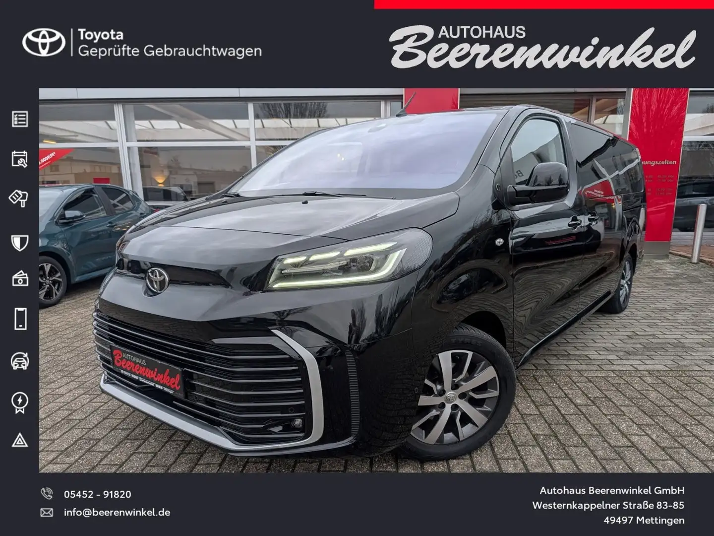 Toyota Proace Verso 2,0-l-D-4D 130kW L2 Team D Autom. Schwarz - 1
