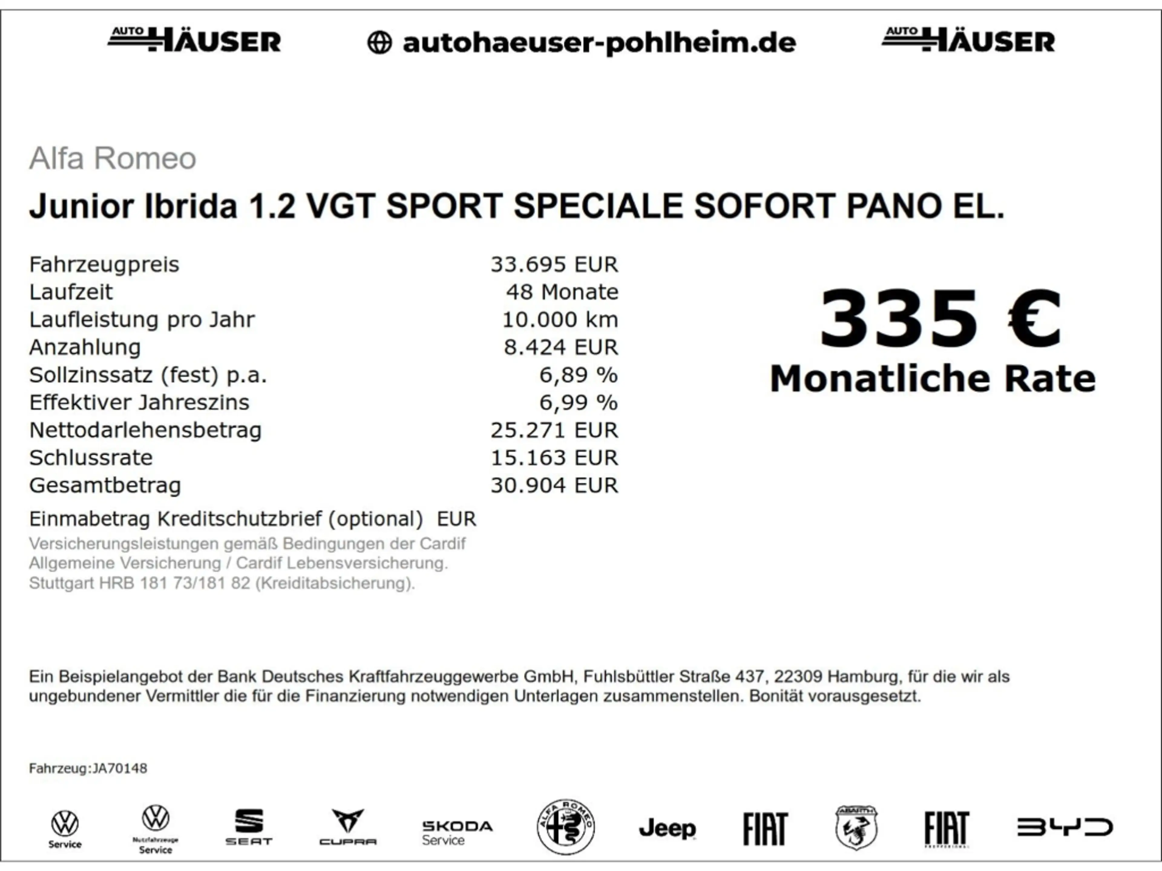 Alfa Romeo Junior Ibrida 1.2 VGT SPORT SPECIALE PANO EL. HECKKL. KAM — photo 2