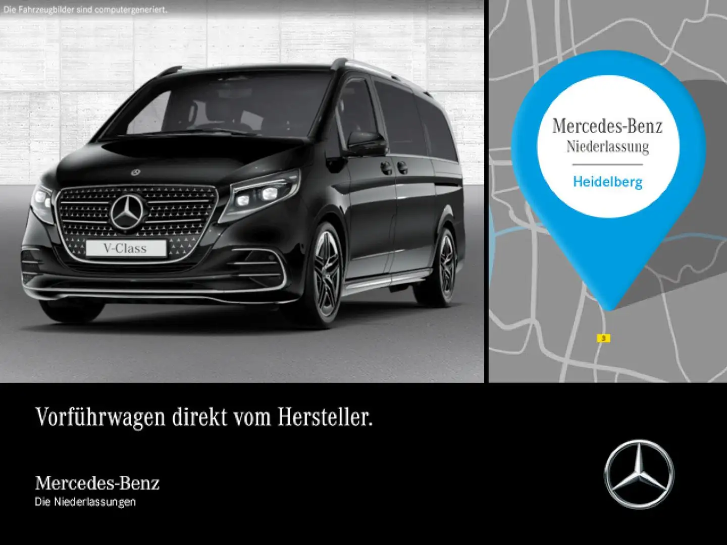 Mercedes-Benz V 300 d AVANTGARDE+AMG+SchiebDa+9G+AHK+StandHZ+DIS Noir - 1