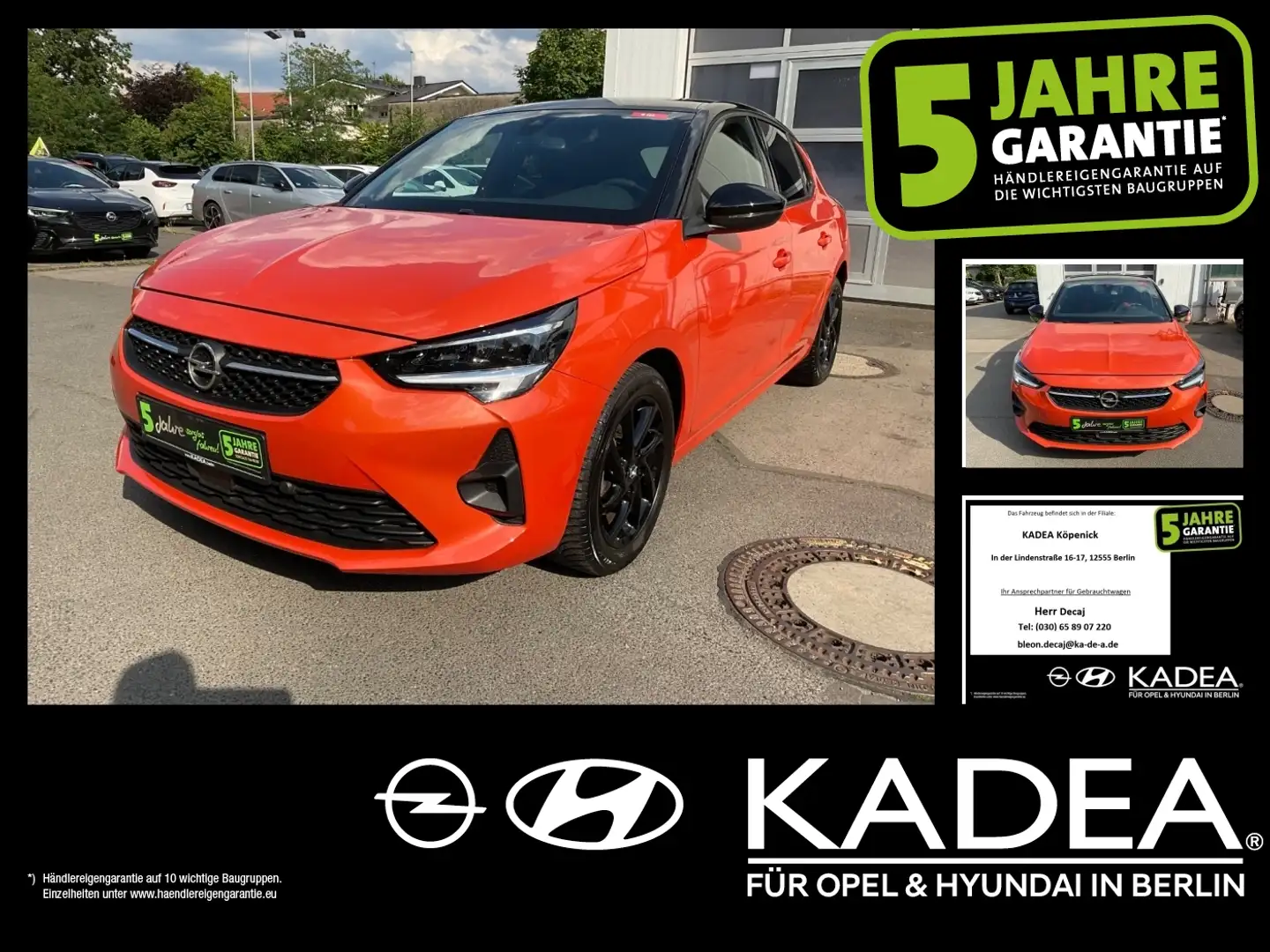 Opel Corsa F 1.2 GS Rückkamera,KlimaA,DAB+,AllwetterR Orange - 1