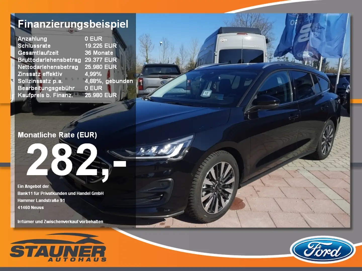 Ford Focus Turnier 1.5 EcoBlue Titanium X LED HuD Kamera Nero - 1