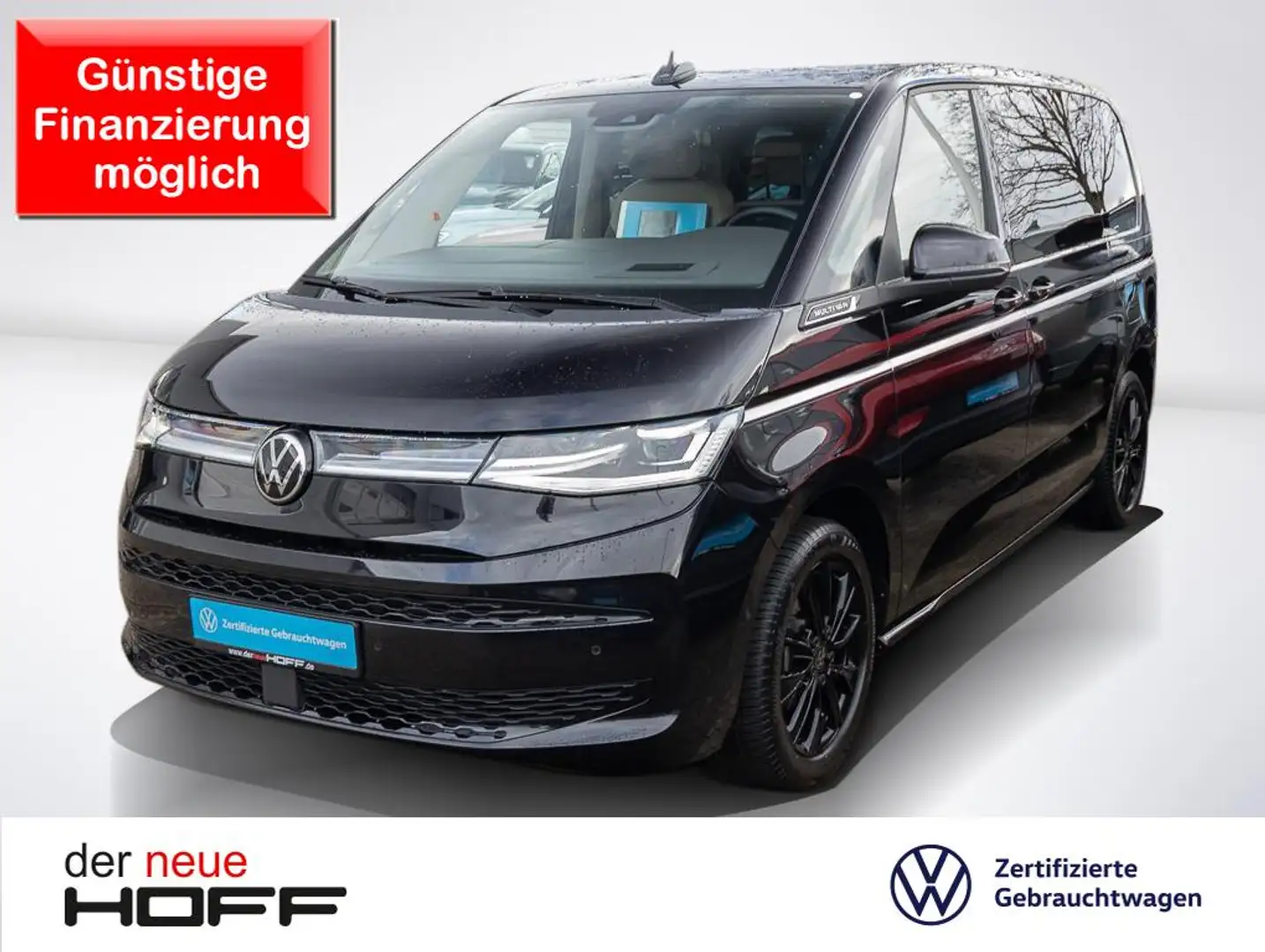 Volkswagen T7 Multivan 2.0 TDI DSG Navi AHK Leder 5J Garantie Allwetter 1 Zwart - 1