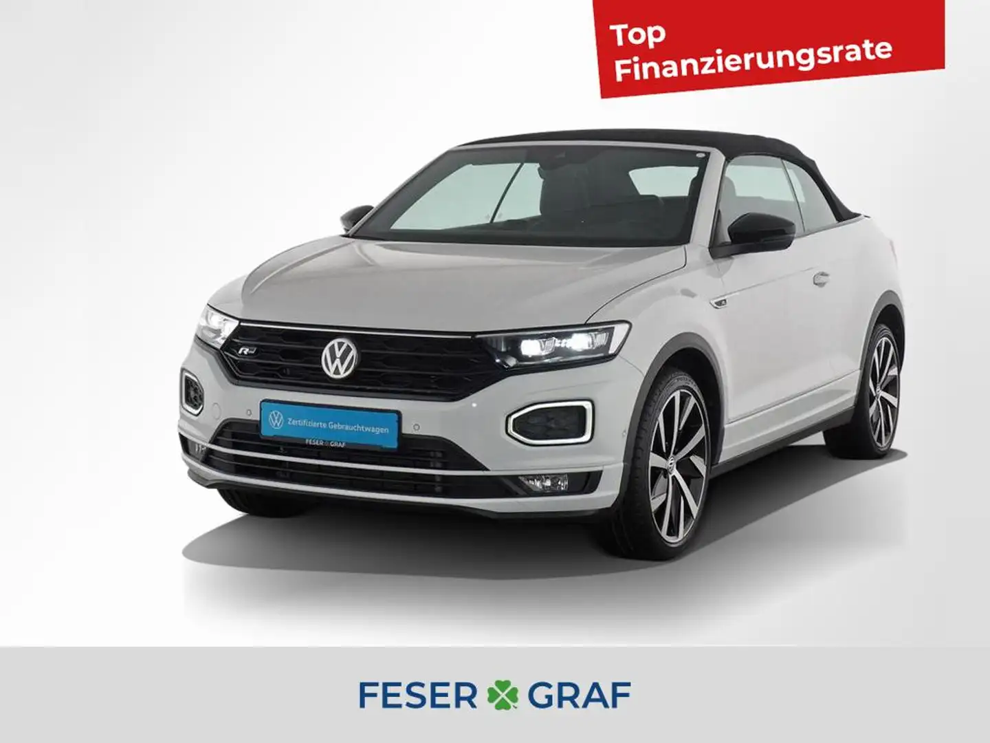 Volkswagen T-Roc Cabriolet 1.5 TSI R-Line DSG AHK Leder LED Weiß - 1