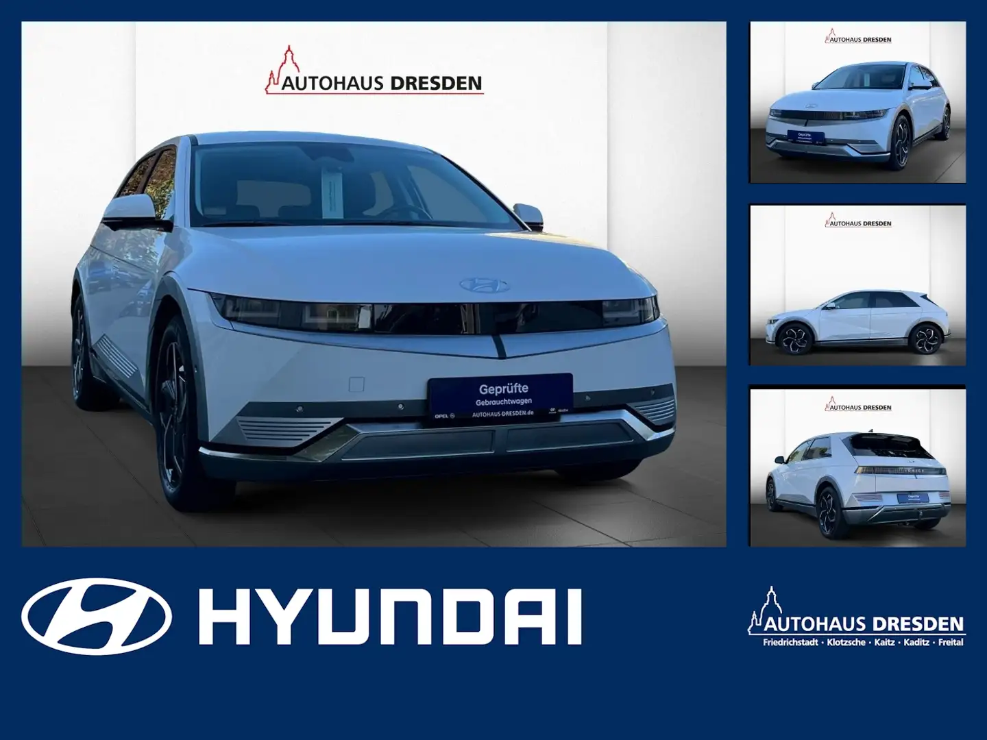 Hyundai IONIQ 5 77 Techniq Elektro ACC+LED+Navi+SHZ+360 Blanco - 1