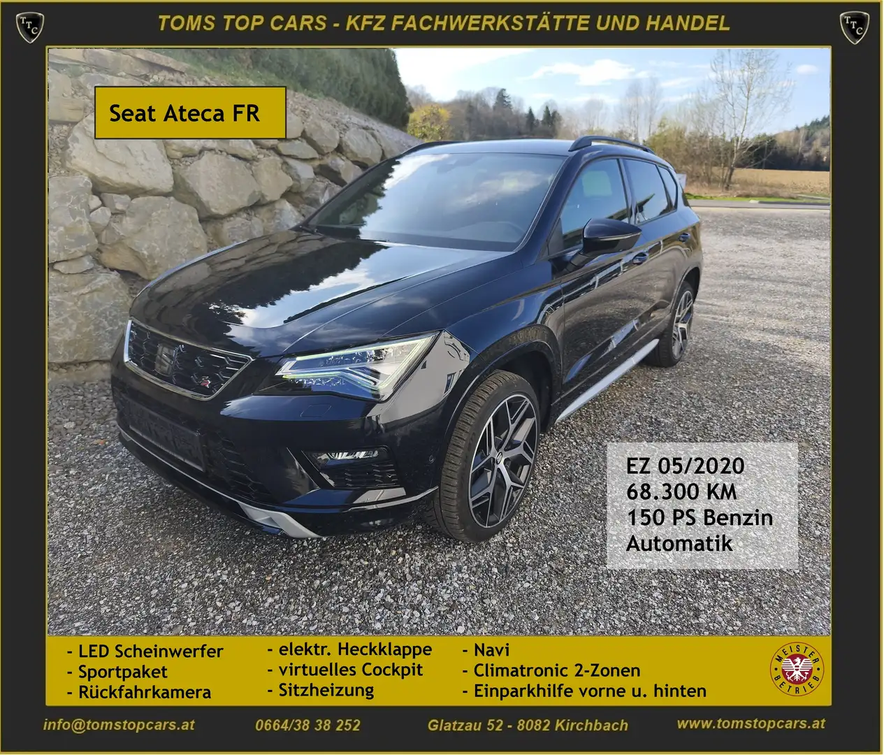 SEAT Ateca FR 1,5 ACT TSI DSG Schwarz - 1
