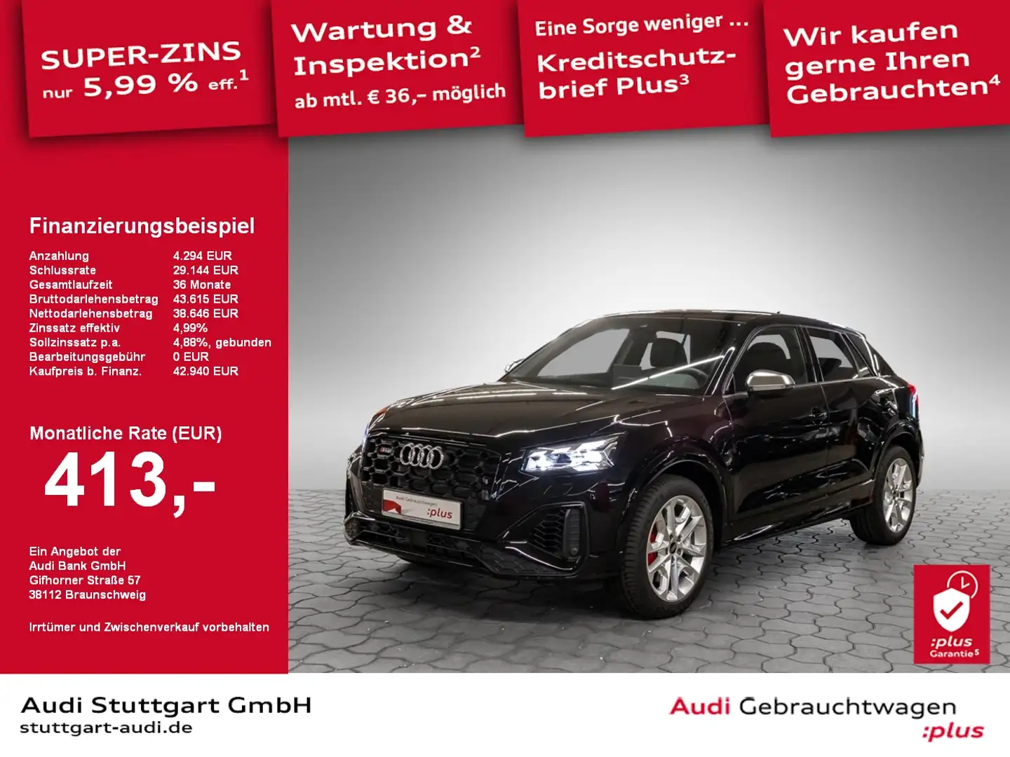 Audi SQ2 TFSI S tronic AHK SHZ Keyless Navi PDC VC Negru - 1