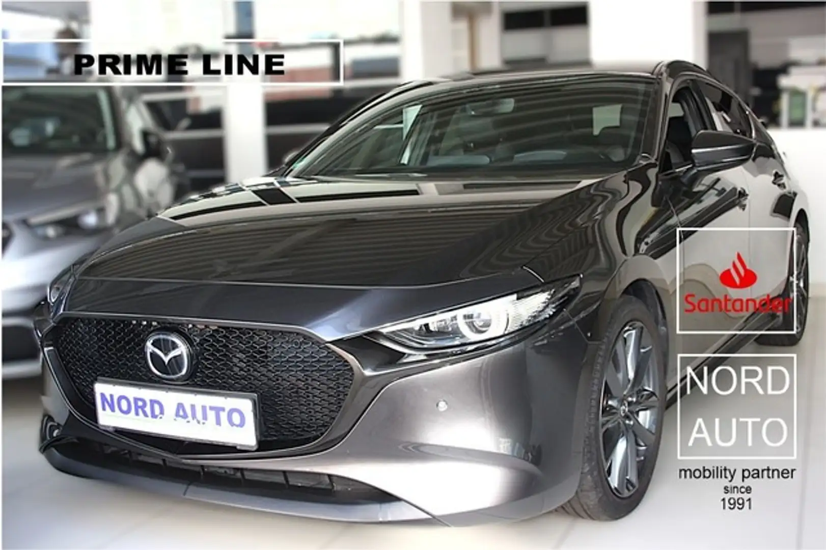 Mazda 3 2.0 PRIME LINE Autom. Leder/Navi/Kam/ACCTemp Gris - 1