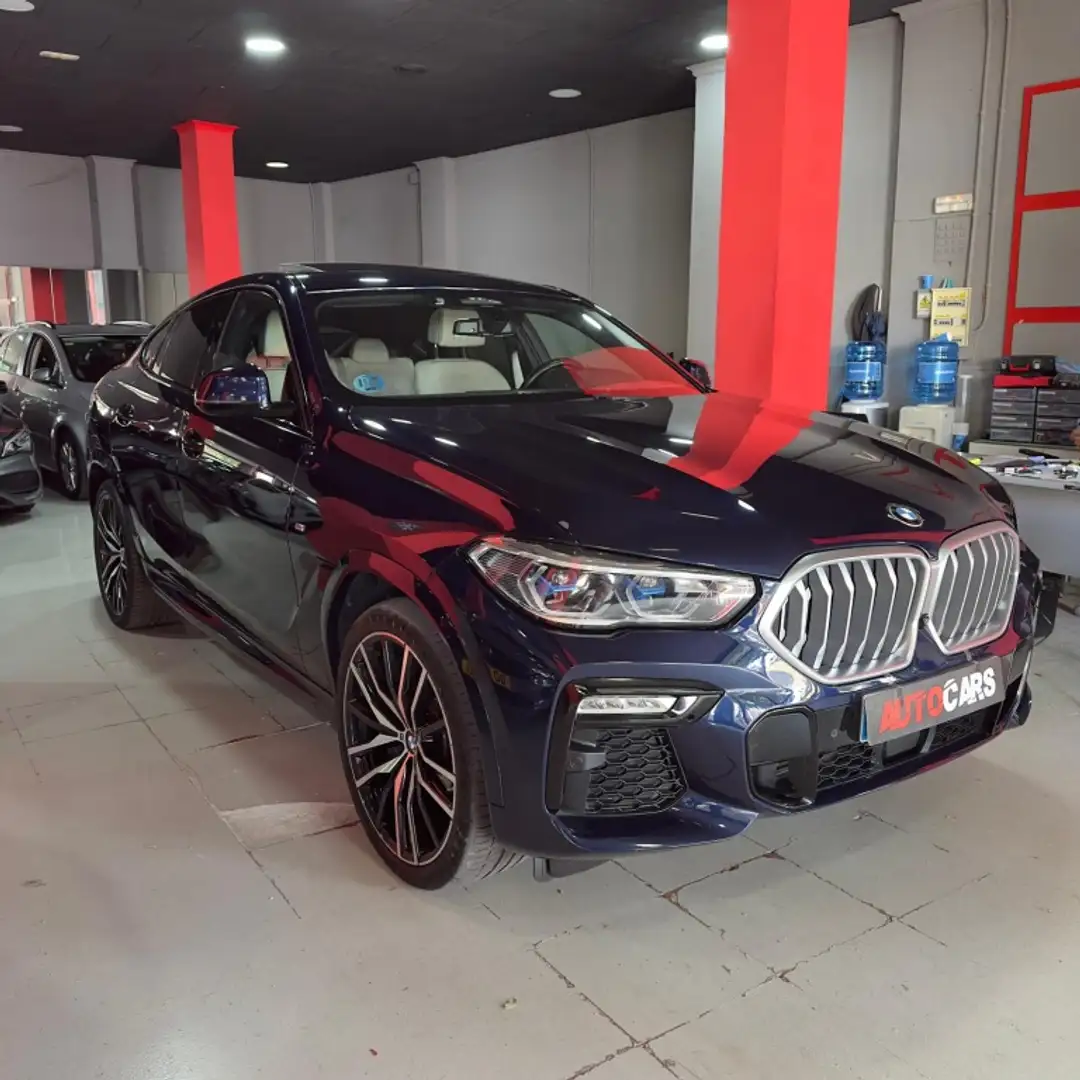 BMW X6 xDrive 30dA Bleu - 1