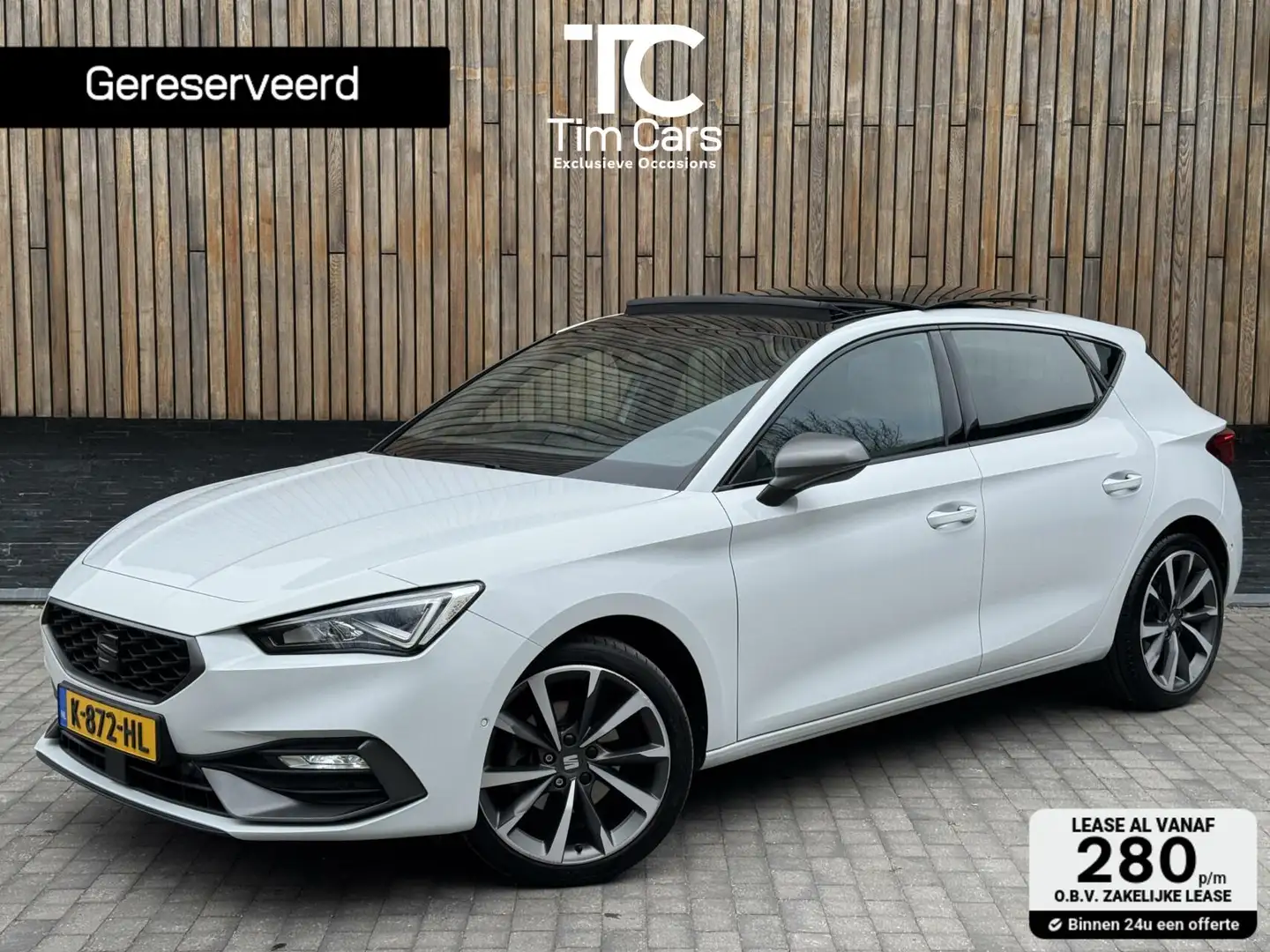 SEAT Leon 1.5 eTSI FR Automaat | Panoramadak | Stoelverwarmi Wit - 1