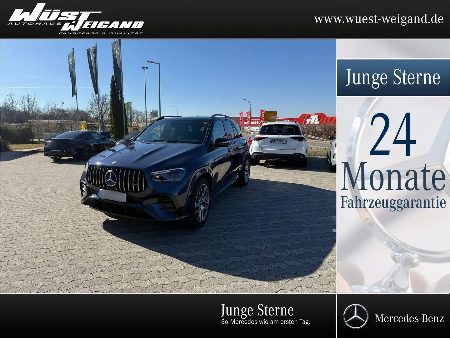 Mercedes-Benz GLE 53 AMG HYBRID Dist/AHK/Pano/Airmat/HeadUp/21 Blauw - 1