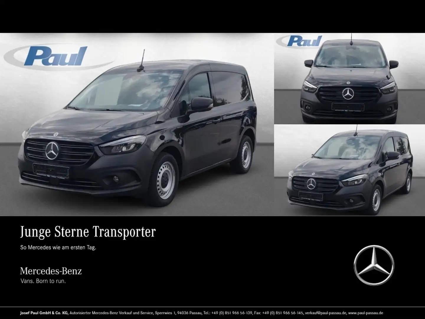 Mercedes-Benz Citan e KA  Kam+PTS+2xSHZ+Klima+LED+NSW+L&R Černá - 1
