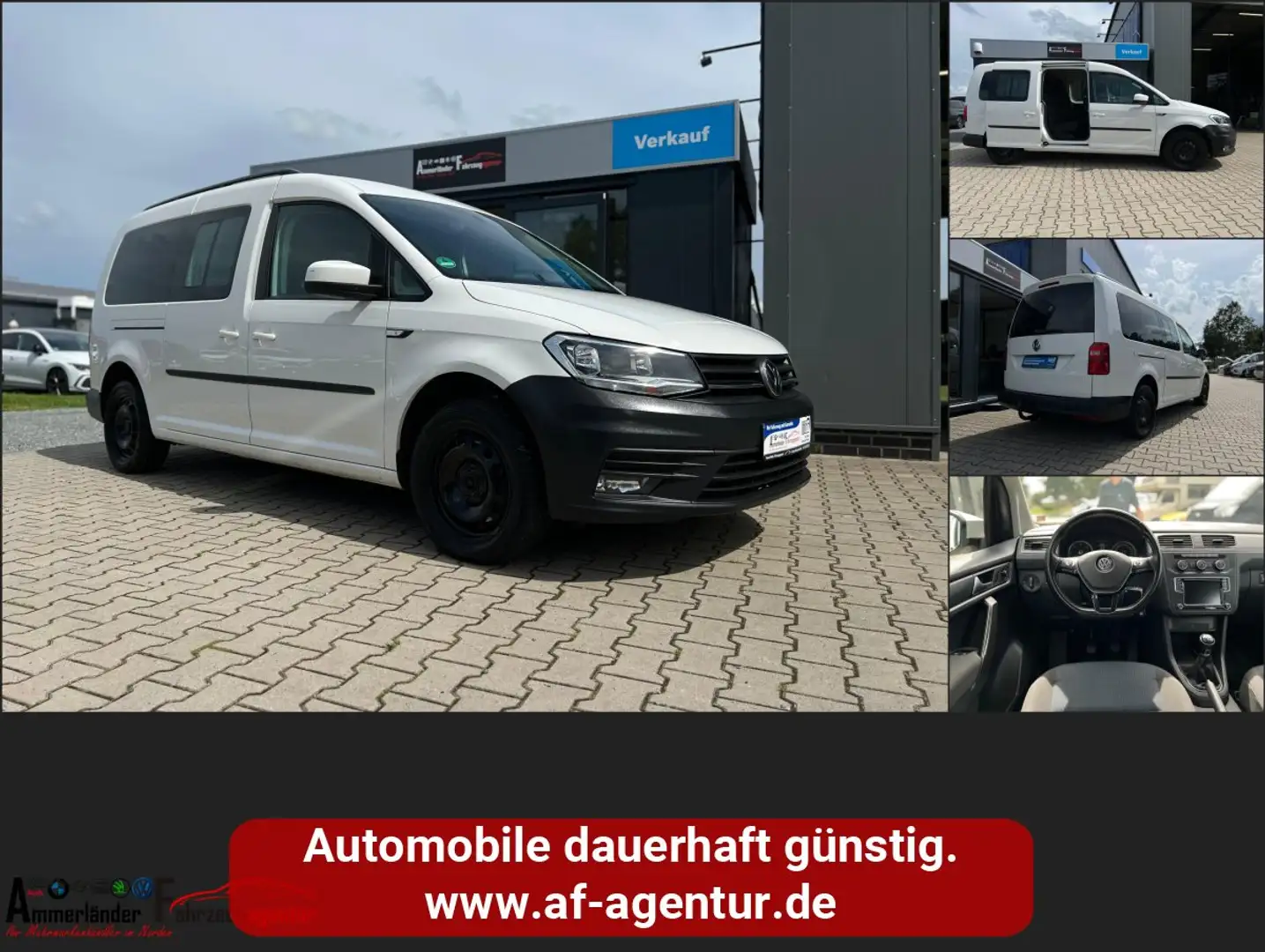 Volkswagen Caddy Maxi 2.0 TDI BMT EU6 Maxi Trendline *AHK-SHZ-KAMER Bianco - 1