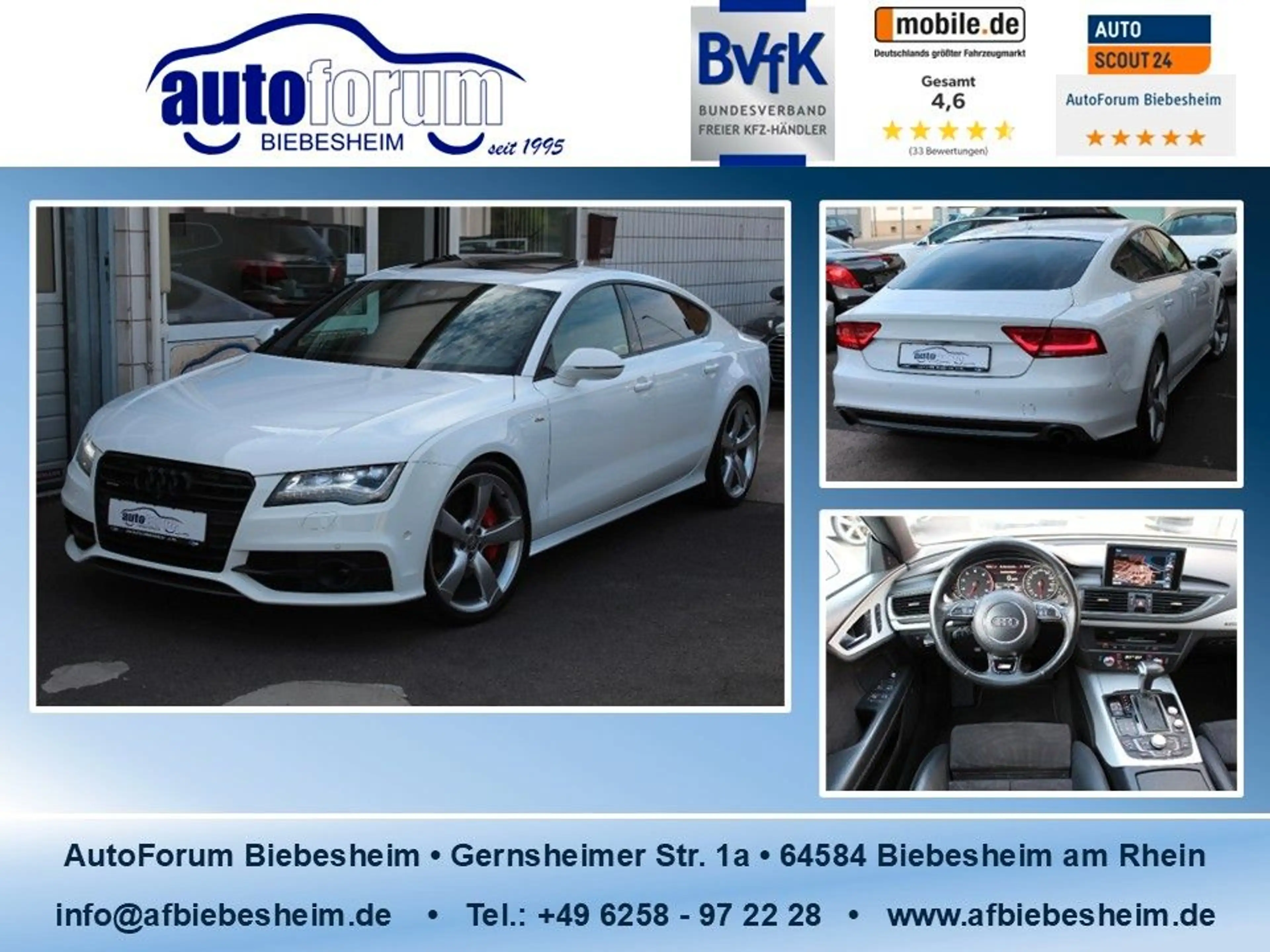 Audi A7 3.0 TFSI quattro S-line Sport Plus LED*Standh