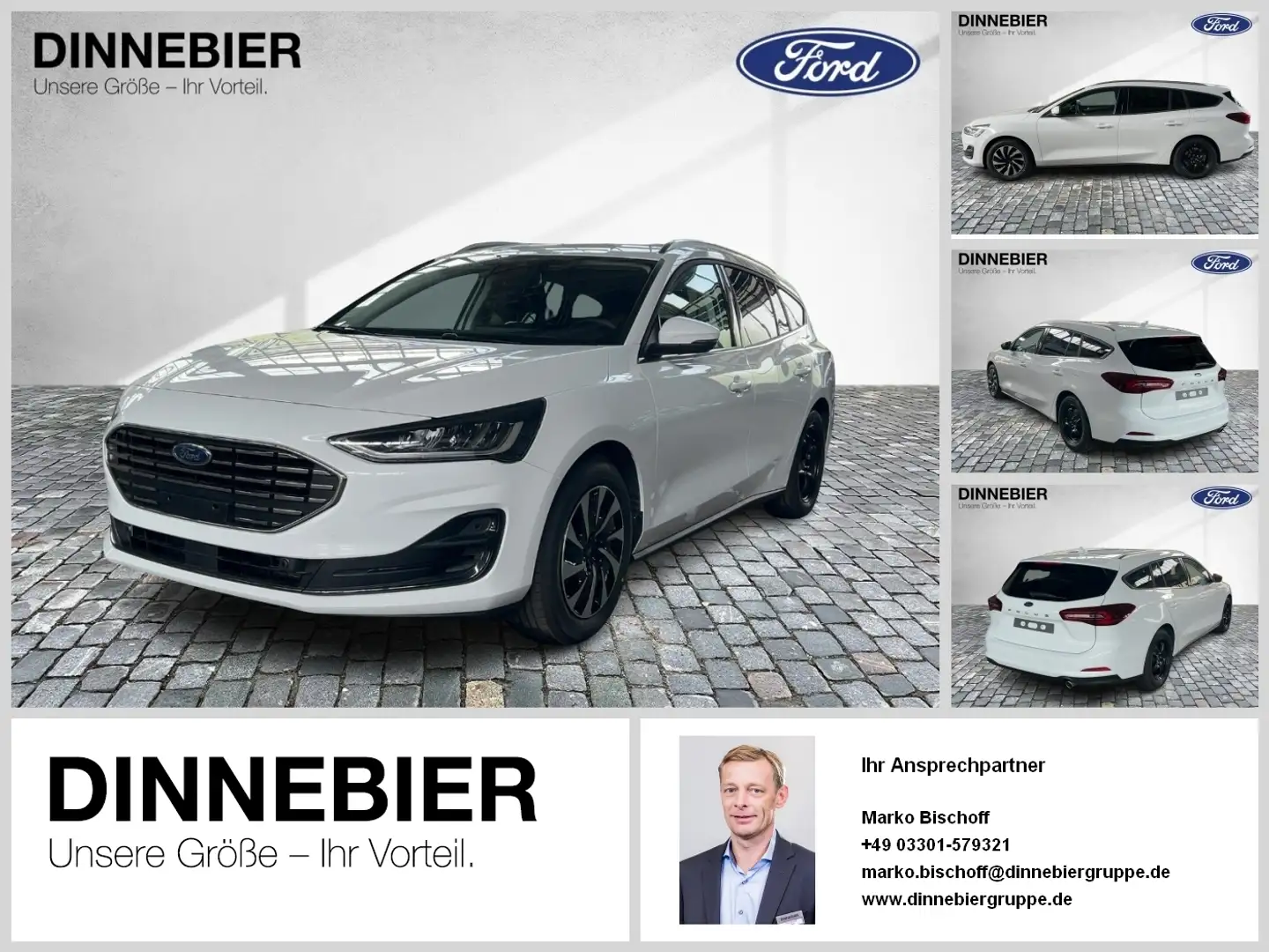 Ford Focus Titanium 1.5 LED+Navi+Winterpaket+PDC Blanc - 1