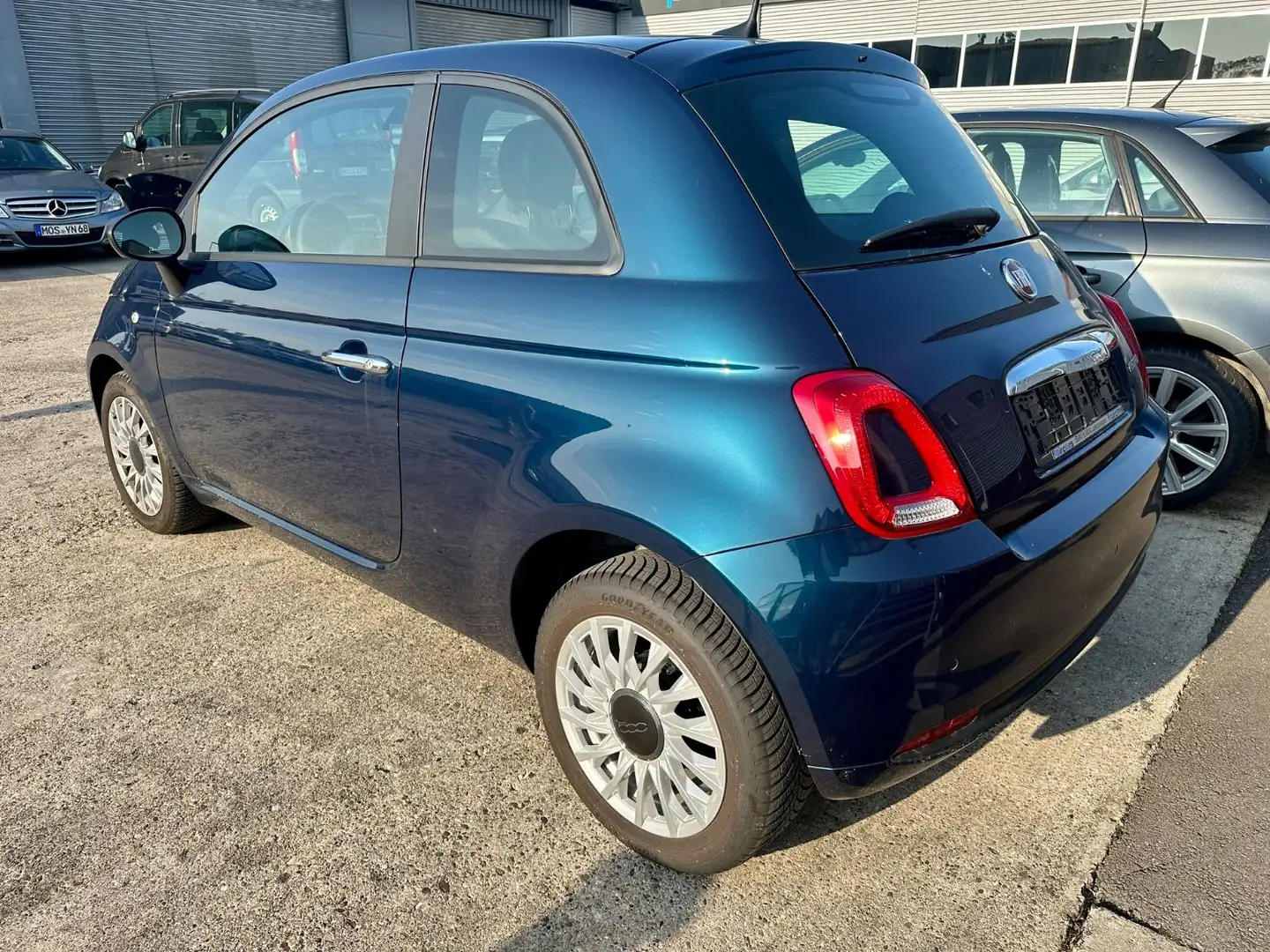 Fiat 500 *ParkAss*Apple*Android*Metallic*Alu*MFL Blau - 2