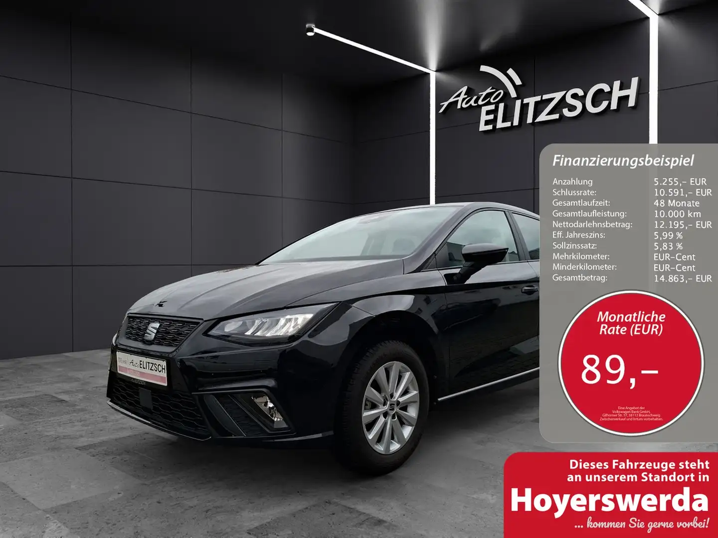 SEAT Ibiza TSI Style LED Navi ACC SH LM Schwarz - 1