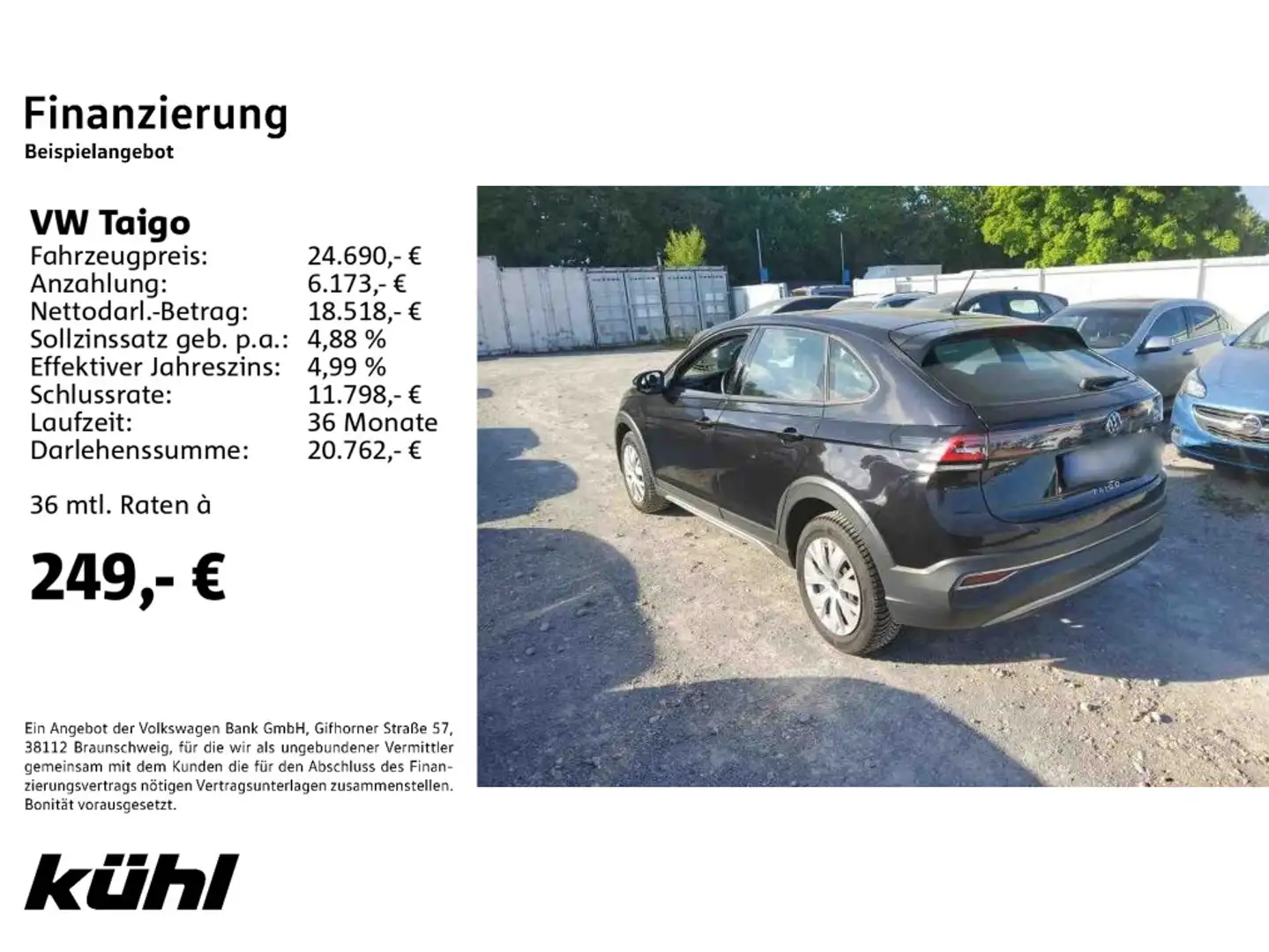 Volkswagen Taigo 1.5 TSI DSG Style Navi,Pano,ACC Schwarz - 2