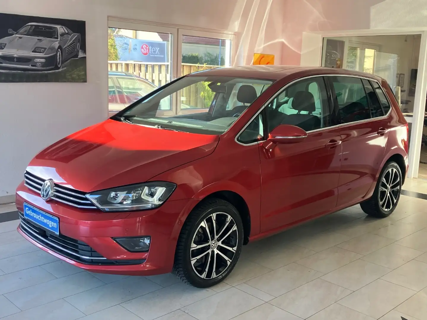 Volkswagen Golf Sportsvan 2.0 TDI Highline DSG Pano Standhzg. ParkAssist Czerwony - 1