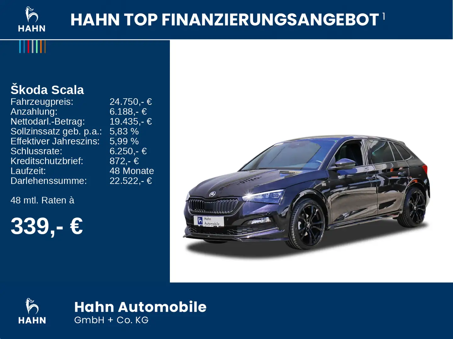 Skoda Scala 1.5TSI Edition S ABT Navi Virtual Keyless Schwarz - 2