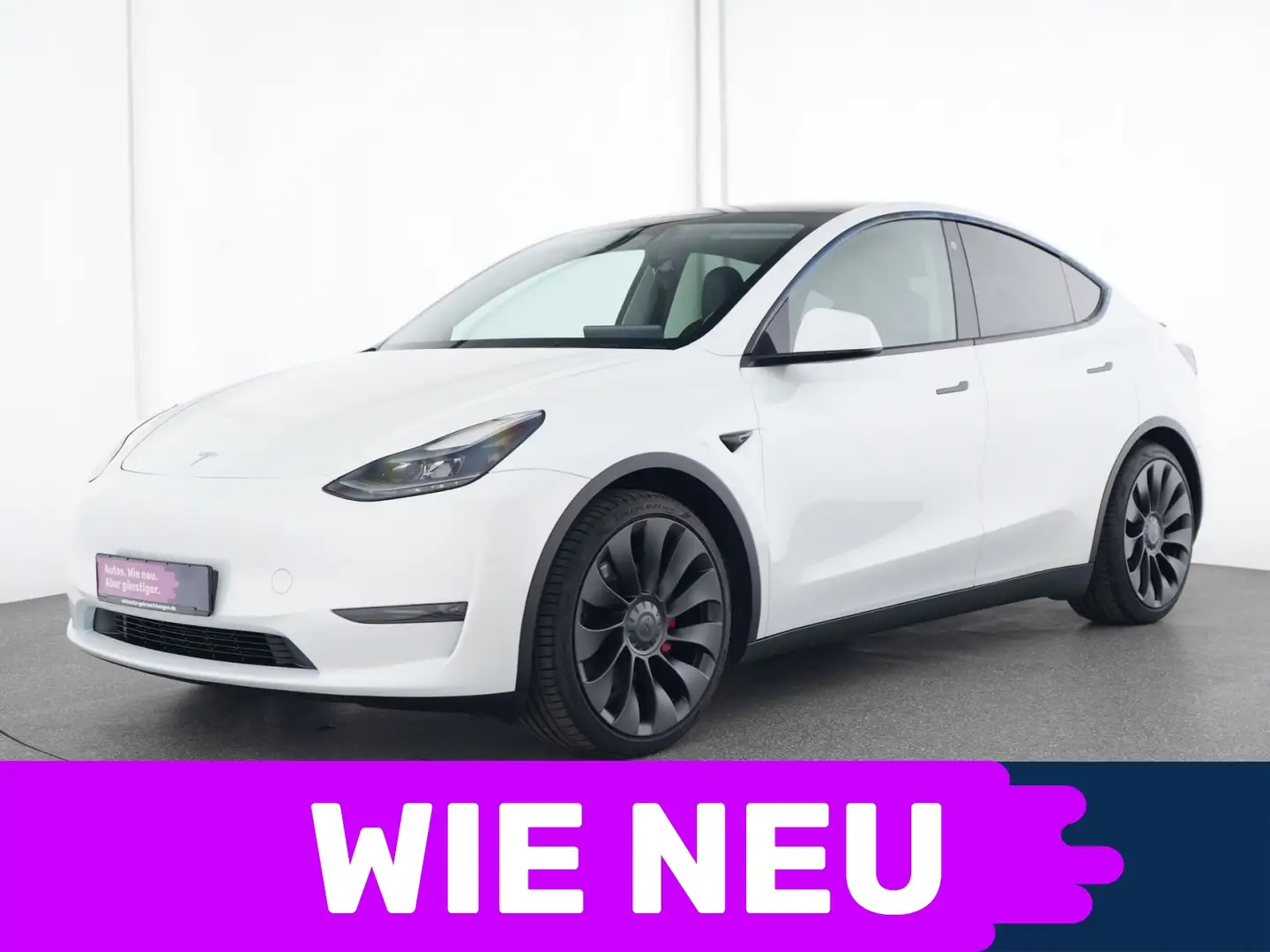Tesla Model Y Glasdach|Navigation|Enhanced Autopilot Weiß - 1