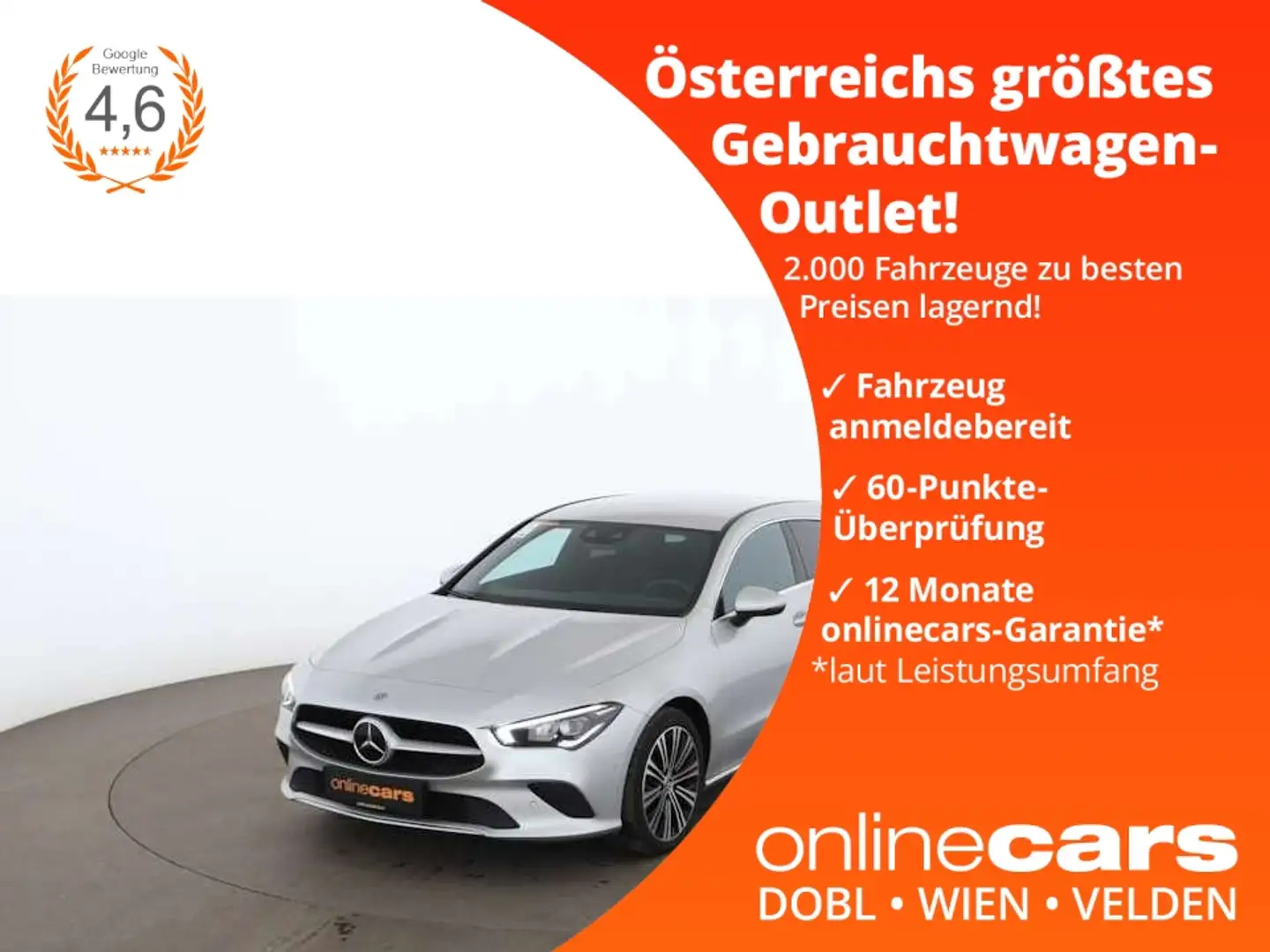 Mercedes-Benz CLA 200 d SB Progressive Aut LED RADAR NAVI LEDER Silber - 1