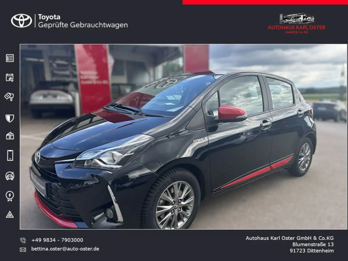 Toyota Yaris Hybrid 1.5 VVT-i Launch Edition Schwarz - 1