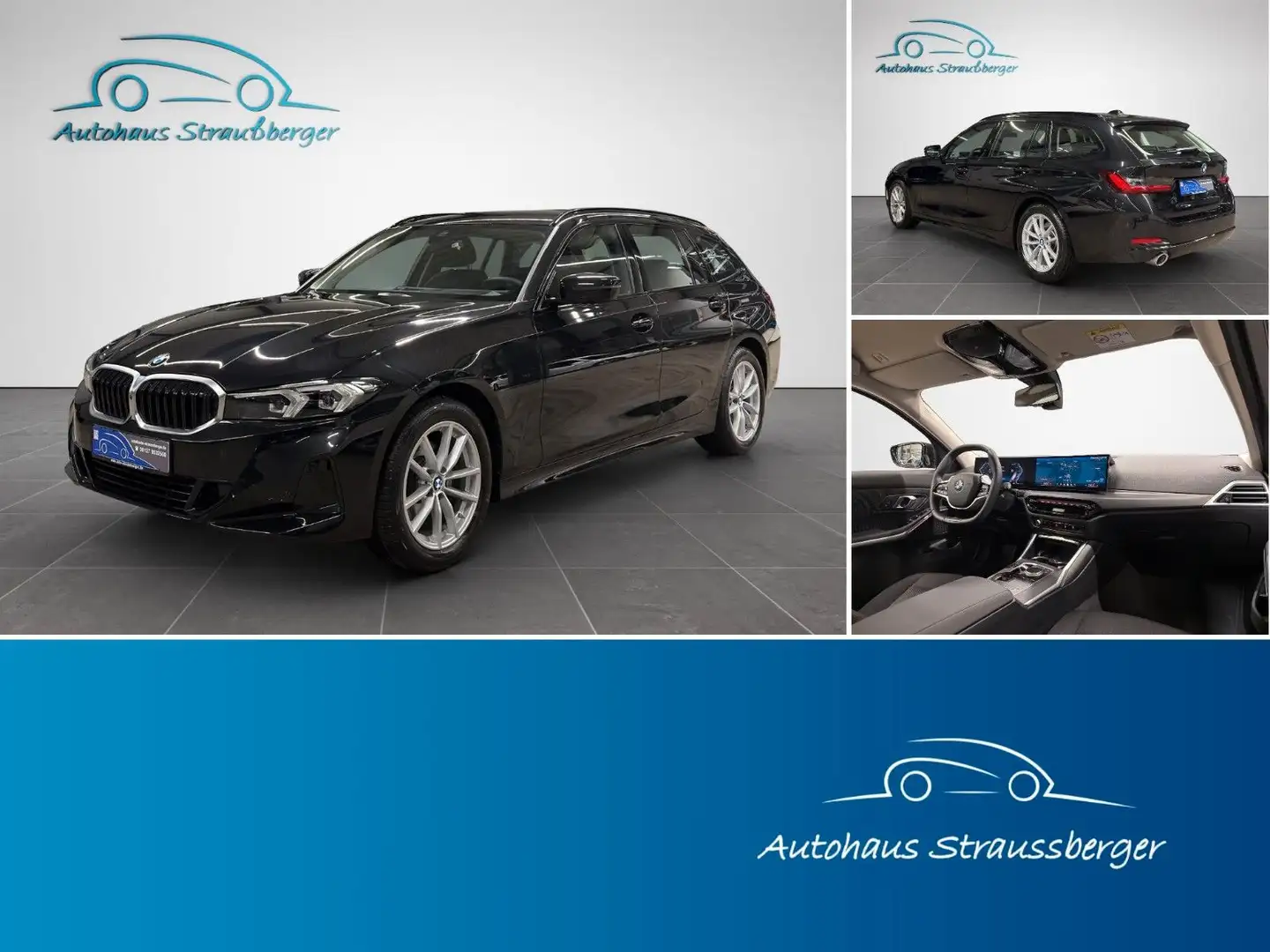 BMW 320 i Touring KZU 360° QI 3/ZK SHZ HuD LED DAB Schwarz - 1