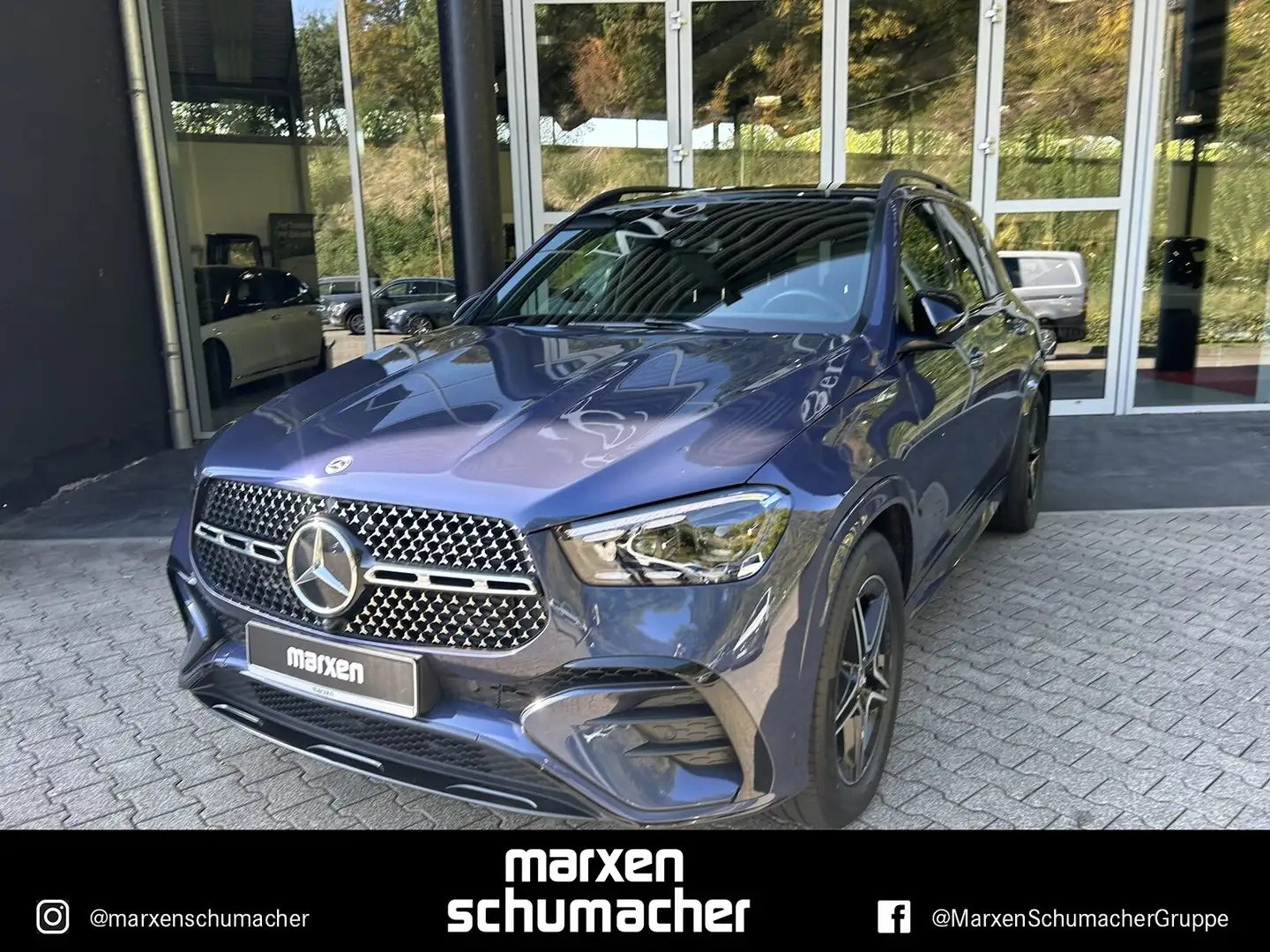 Mercedes-Benz GLE 350 GLE 350 de 4M AMG Pano+AHK+Night+Memory+MY25+Dis Blauw - 1